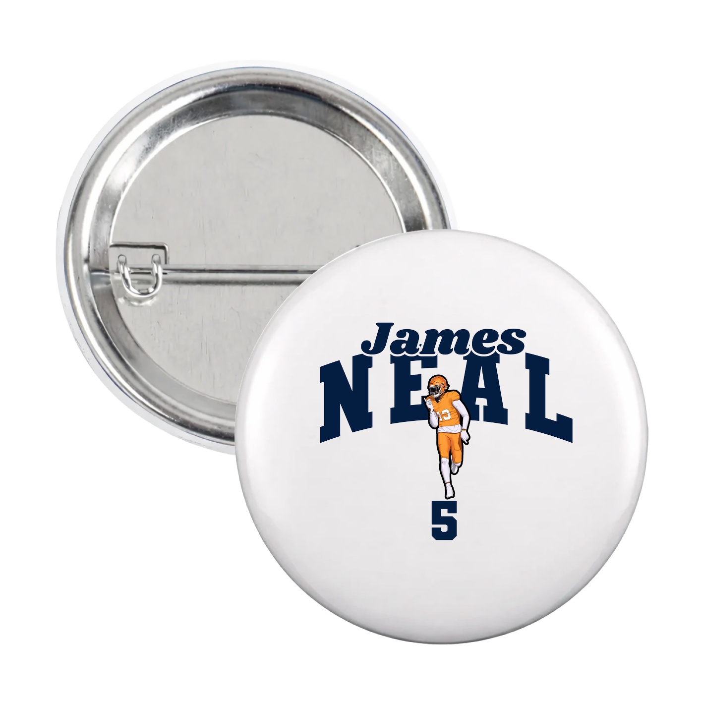 Game Day Button — Signature Arch in White