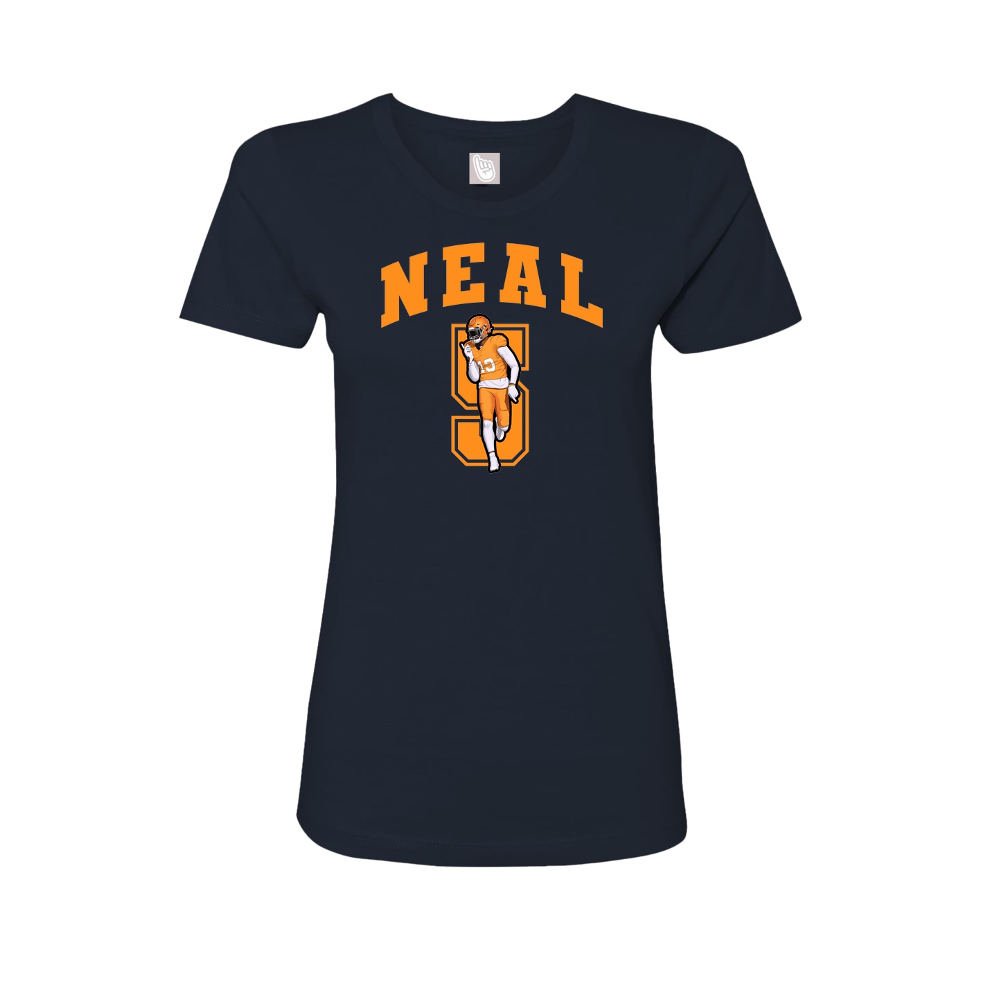 Fitted Women's Tee — Number in Navy