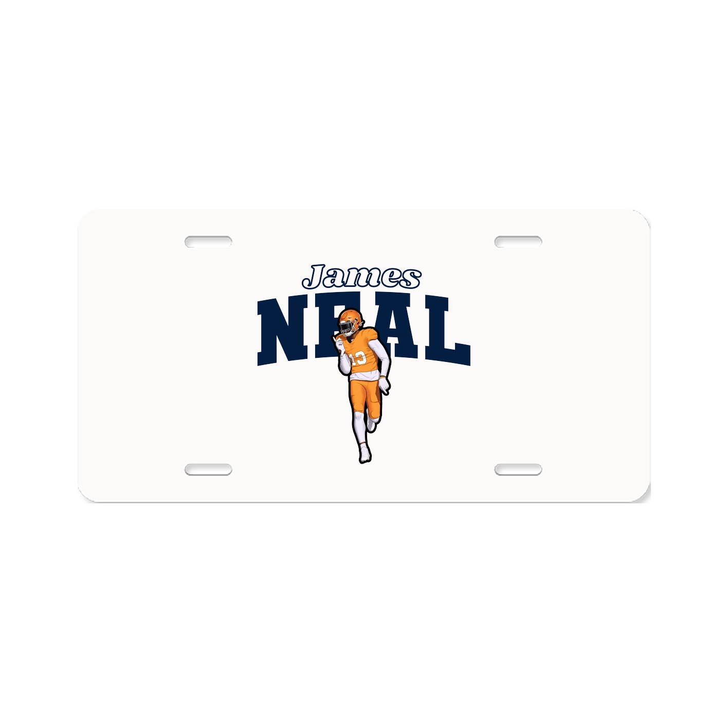 License Plate — Name Arch in Classic