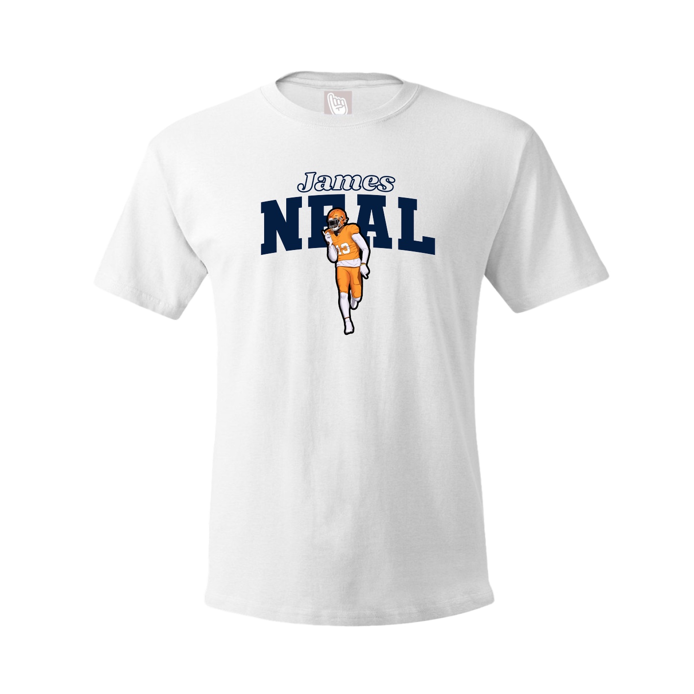 Youth Tee — Name Arch in White
