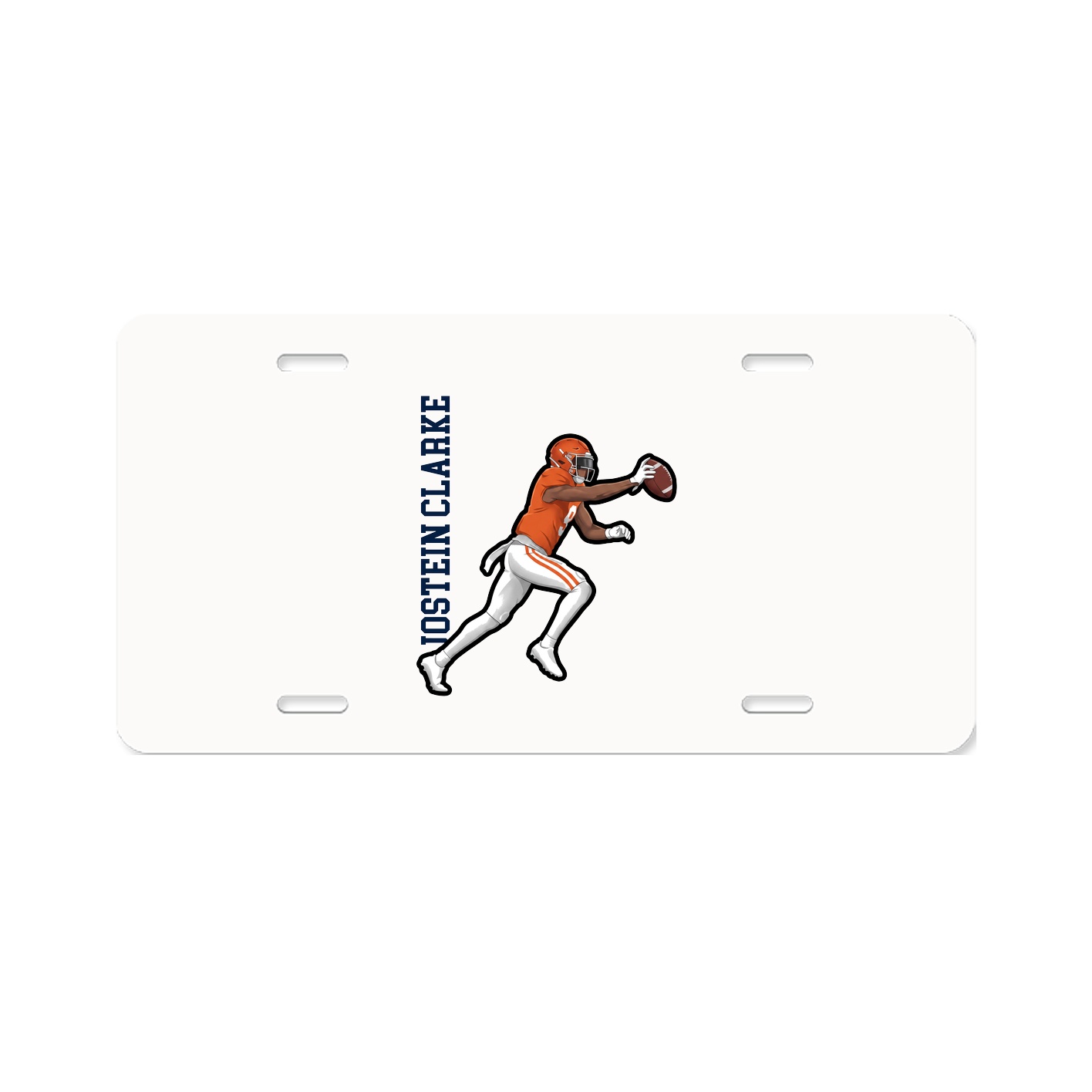 License Plate — Name Vertical in Classic