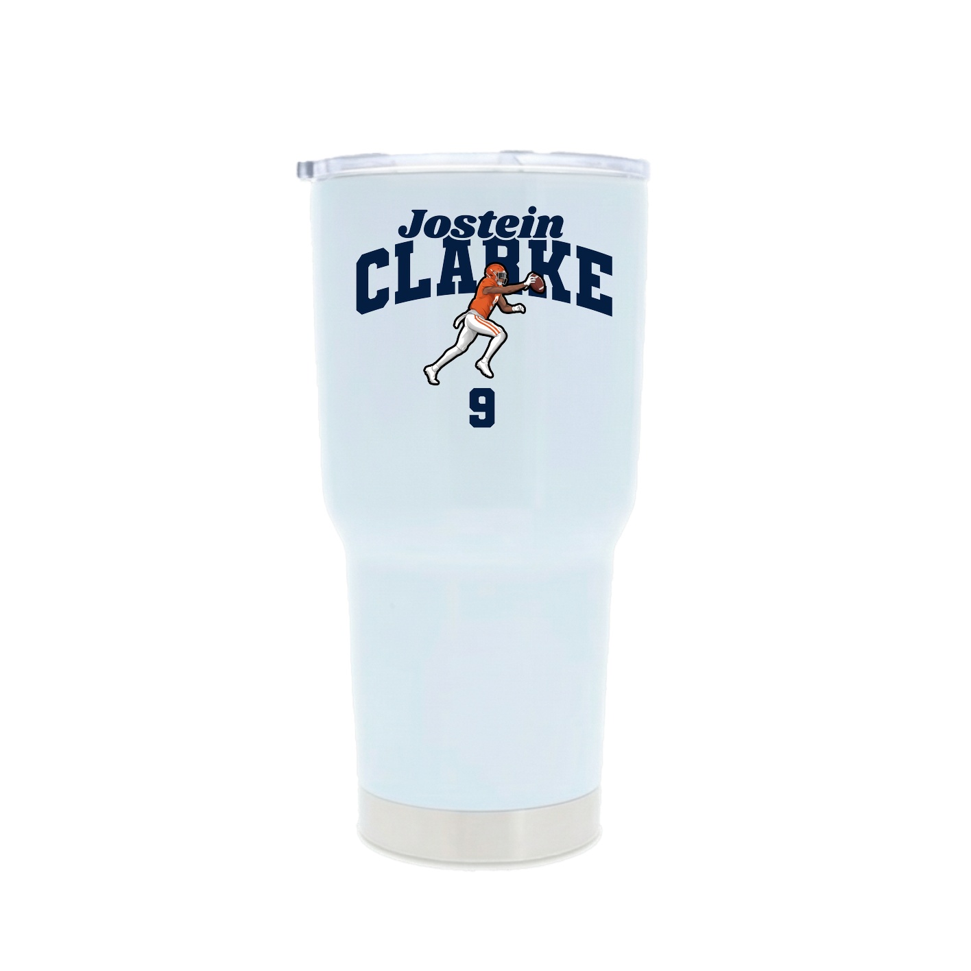 30oz Stainless Steel Tumbler — Signature Arch in White