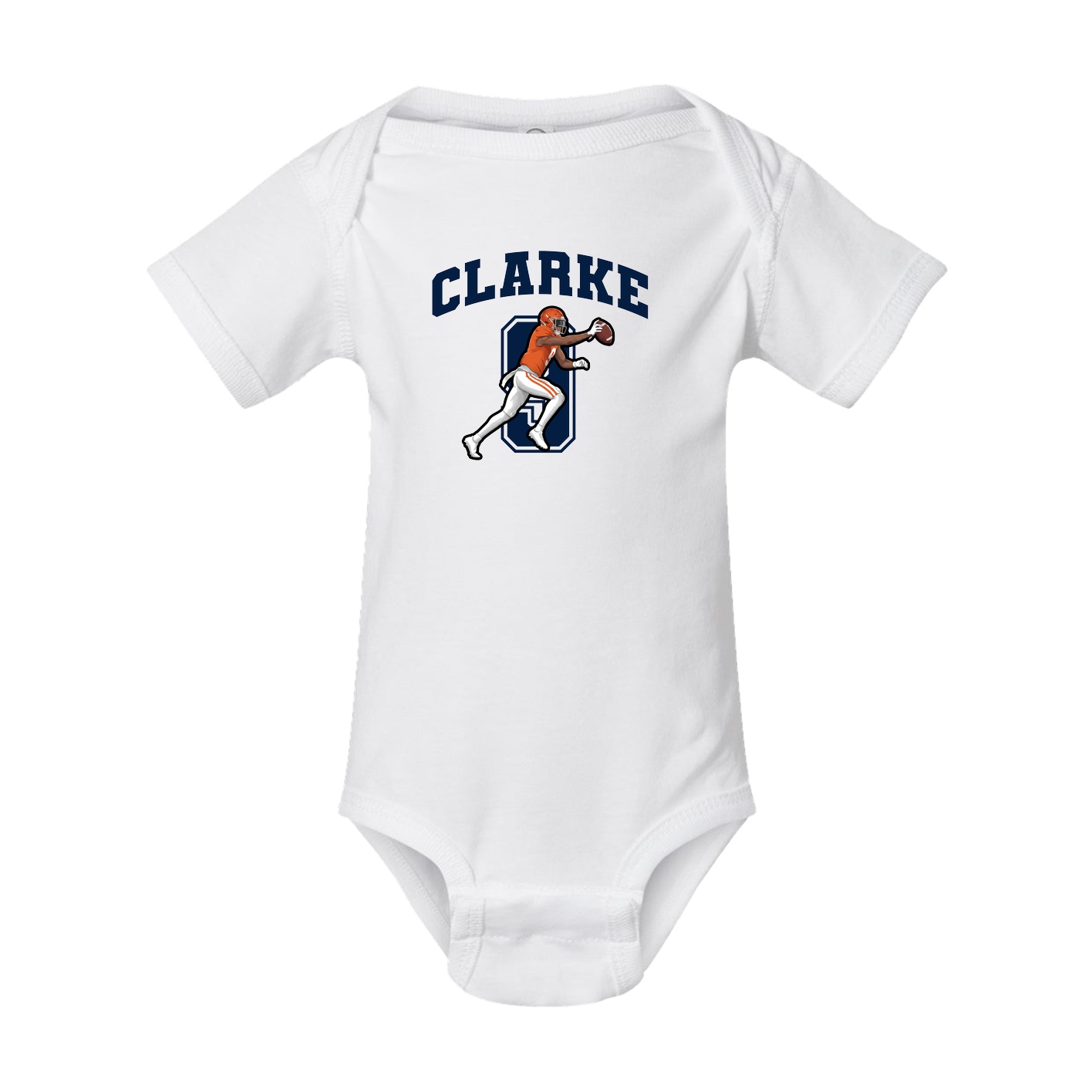 Baby Onesie — Number in White