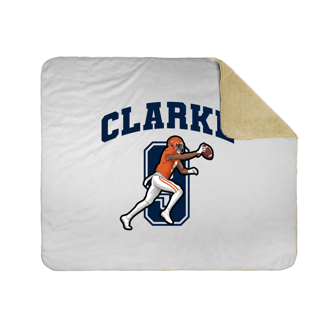 Throw Blanket — Number in White