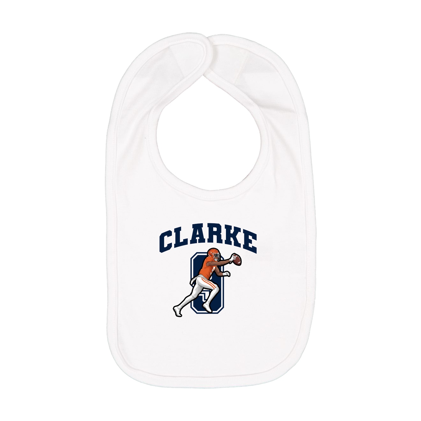 Infant Bib — Number in White