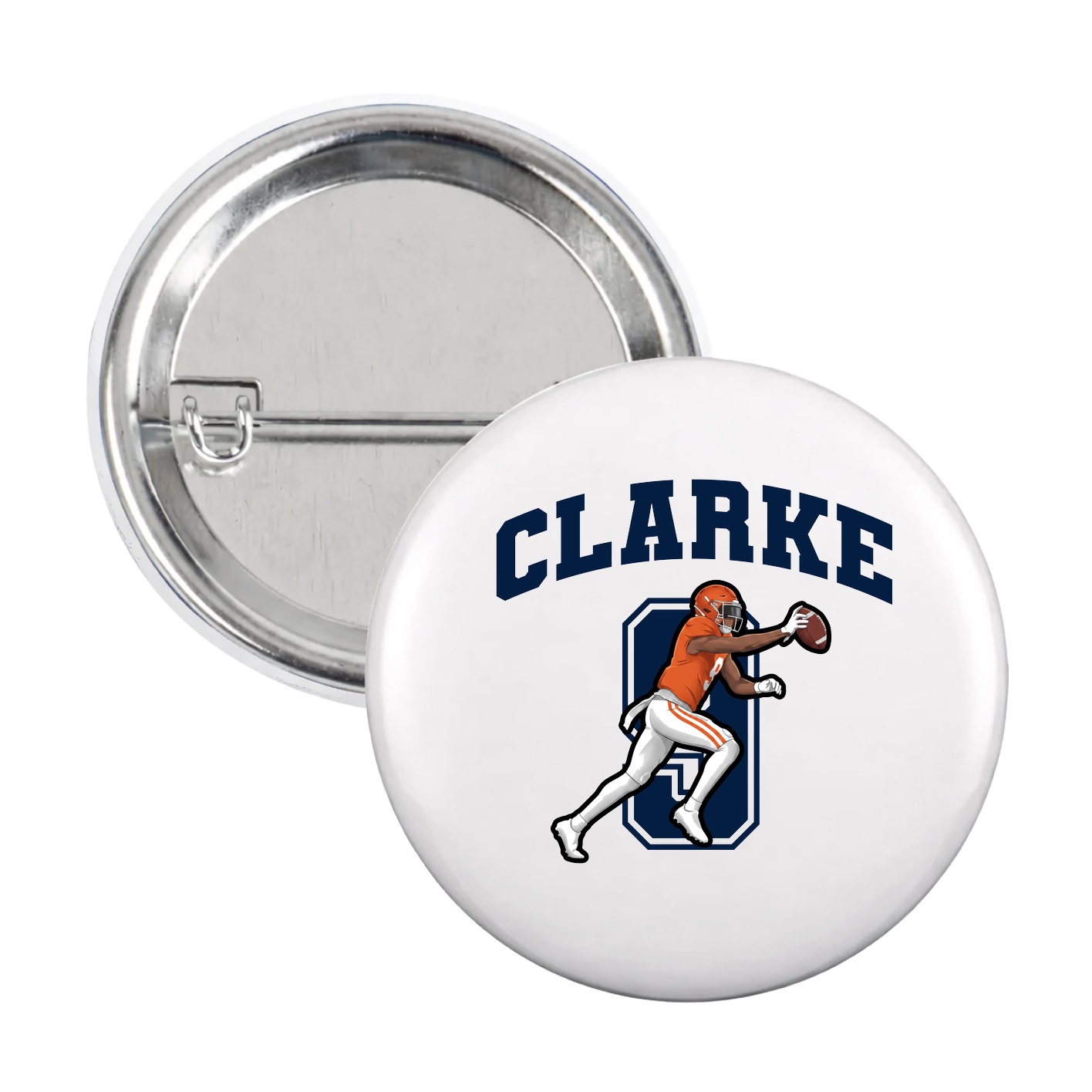 Game Day Button — Number in White