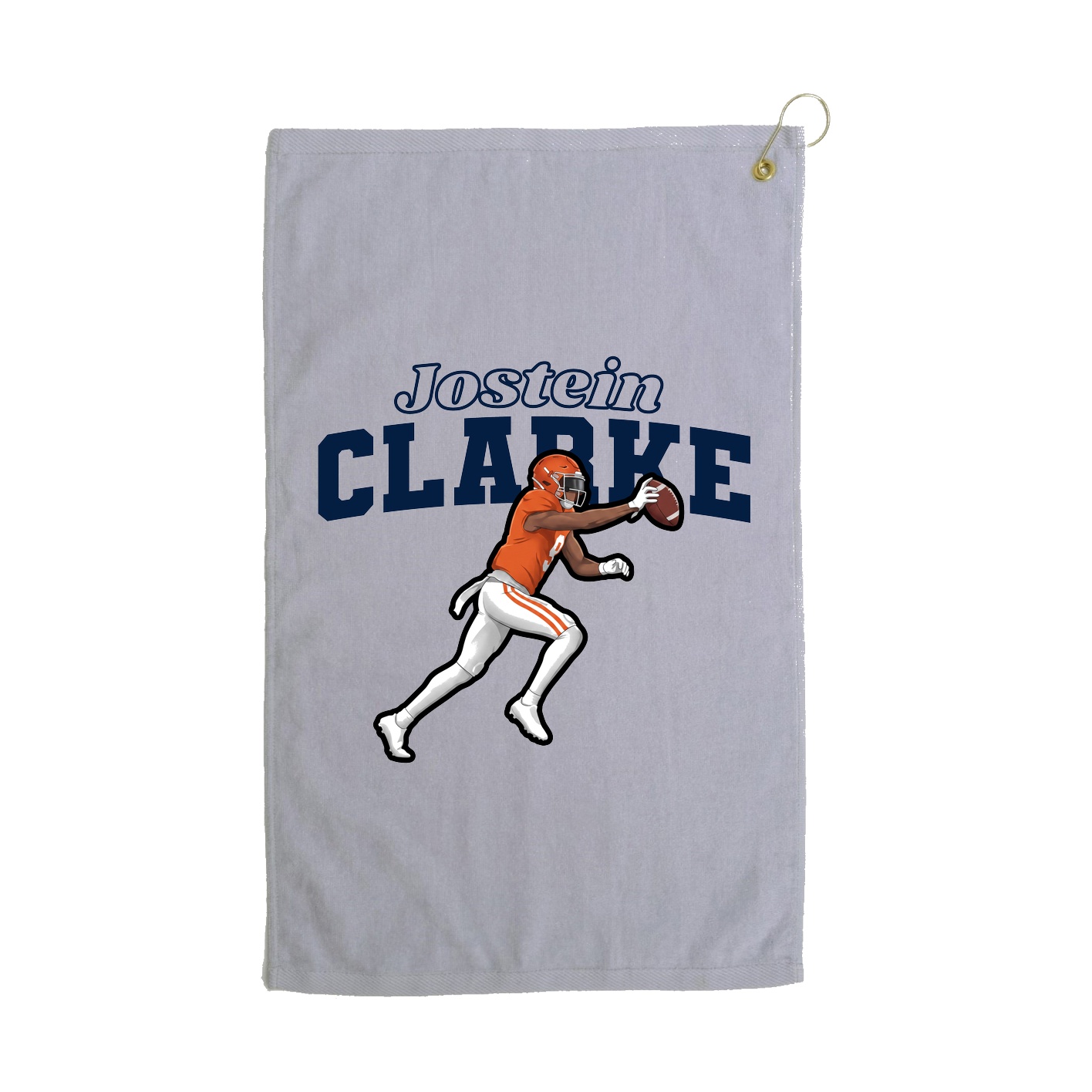 Golf Towel — Name Arch in Grey