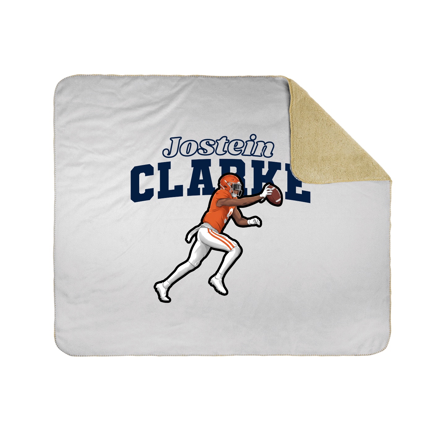 Throw Blanket — Name Arch in White