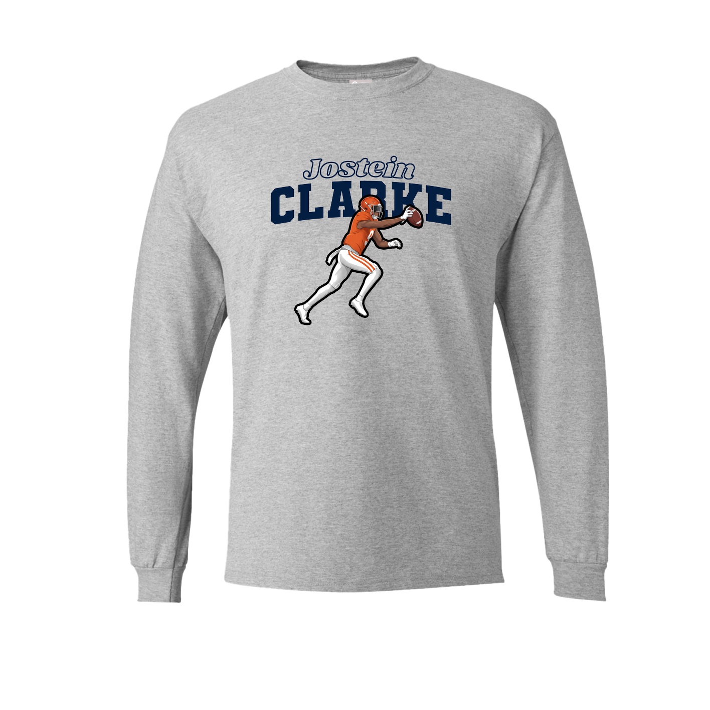 Long Sleeve Tee — Name Arch in Grey
