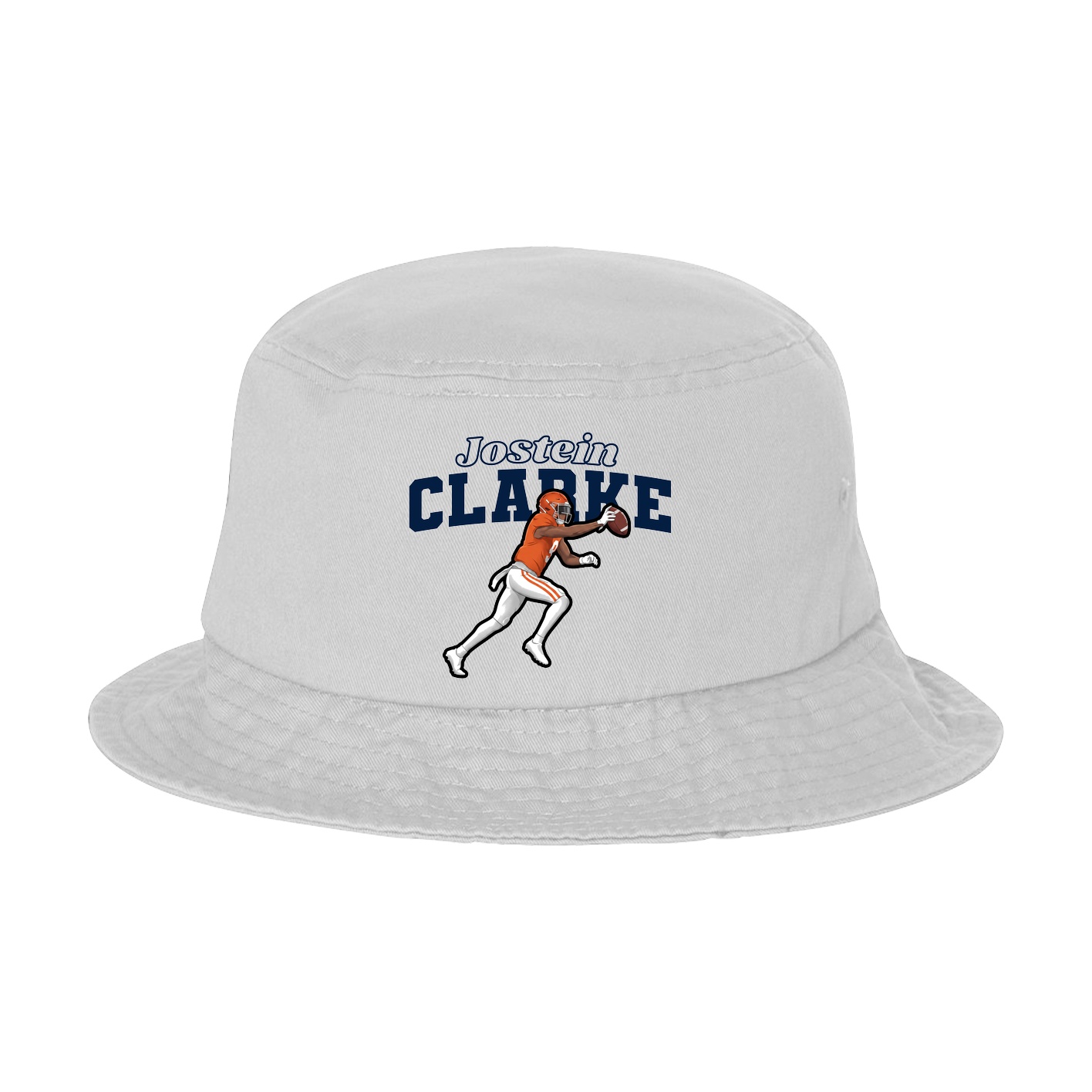 Bucket Cap — Name Arch in White