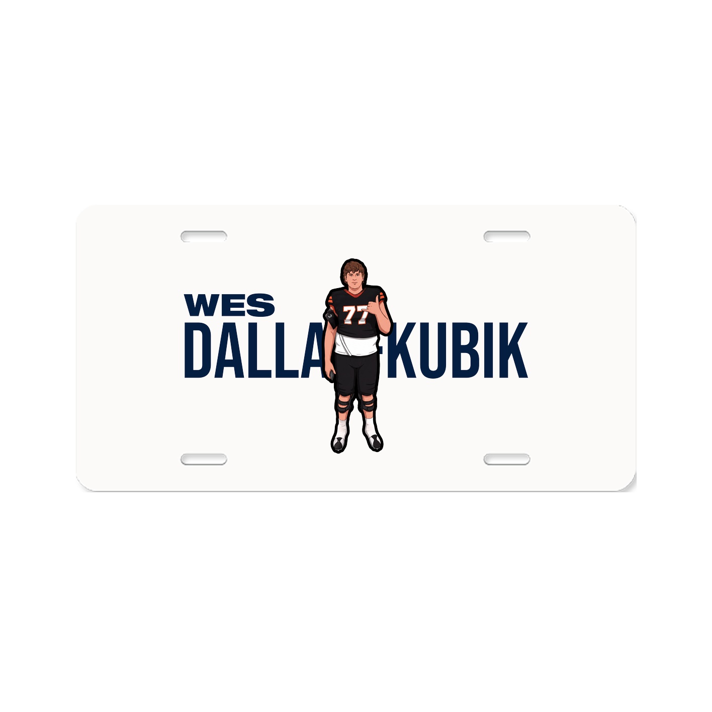 License Plate — Player Name in Classic