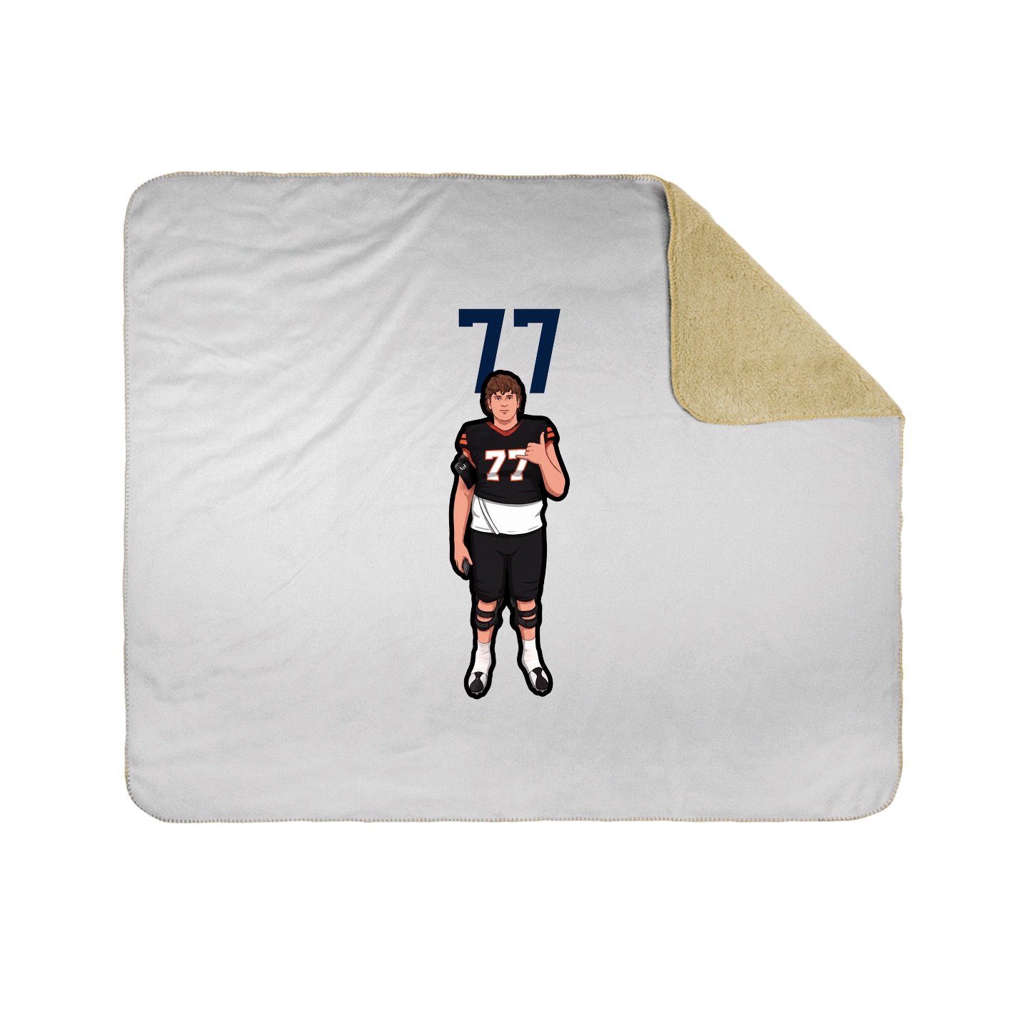 Throw Blanket — Number Top in White