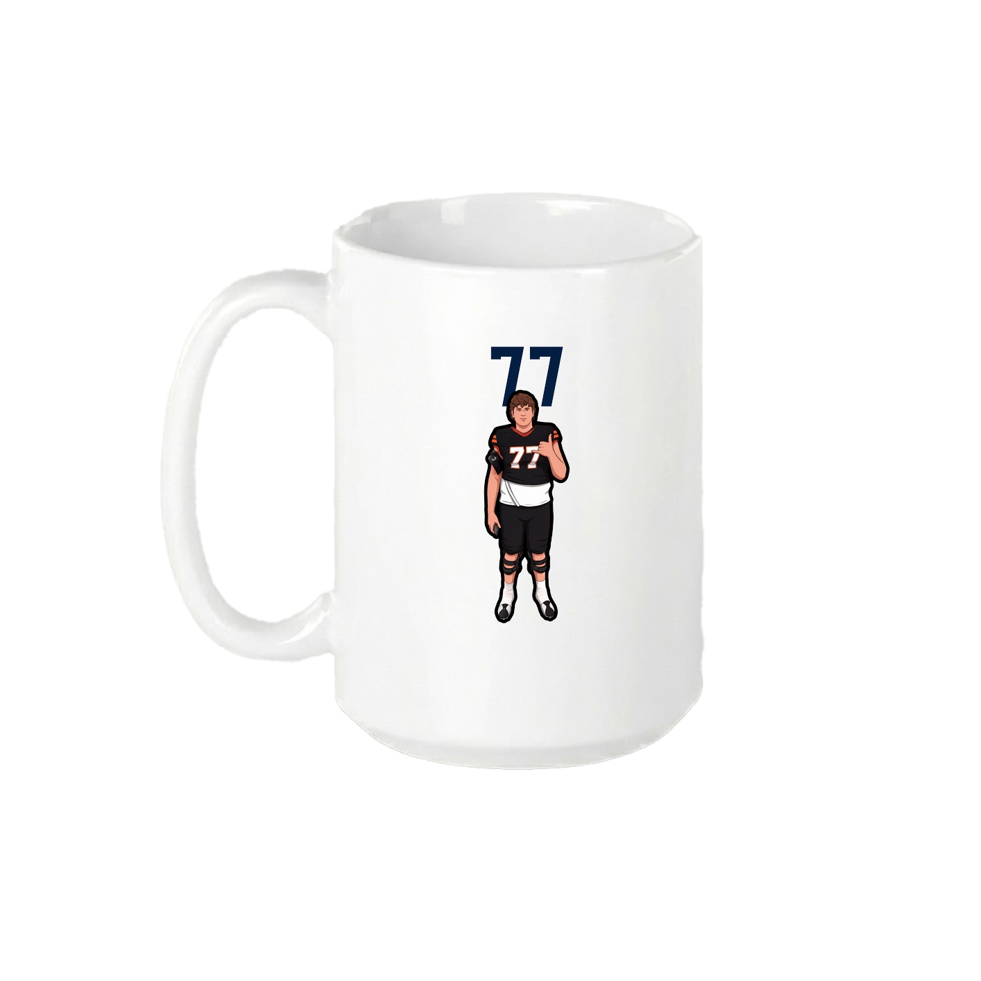 15oz Coffee Mug — Number Top in White