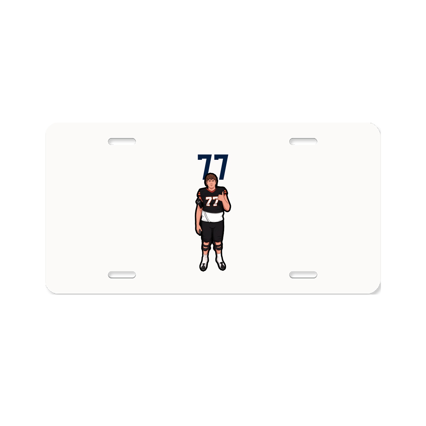 License Plate — Number Top in Classic