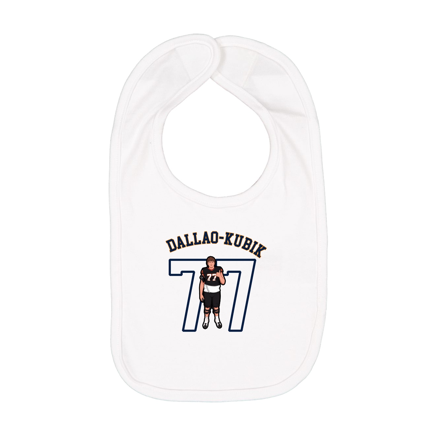 Infant Bib — Shirsey Arch in White
