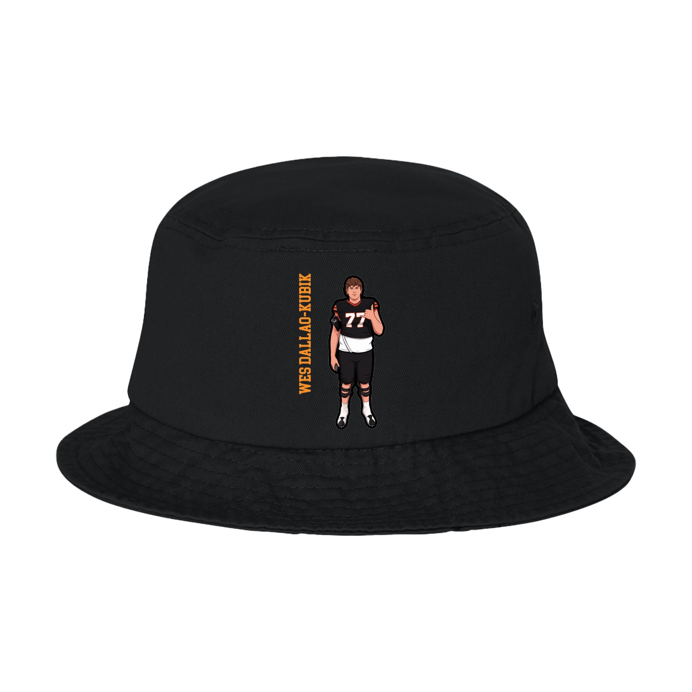 Bucket Cap — Name Vertical in Black