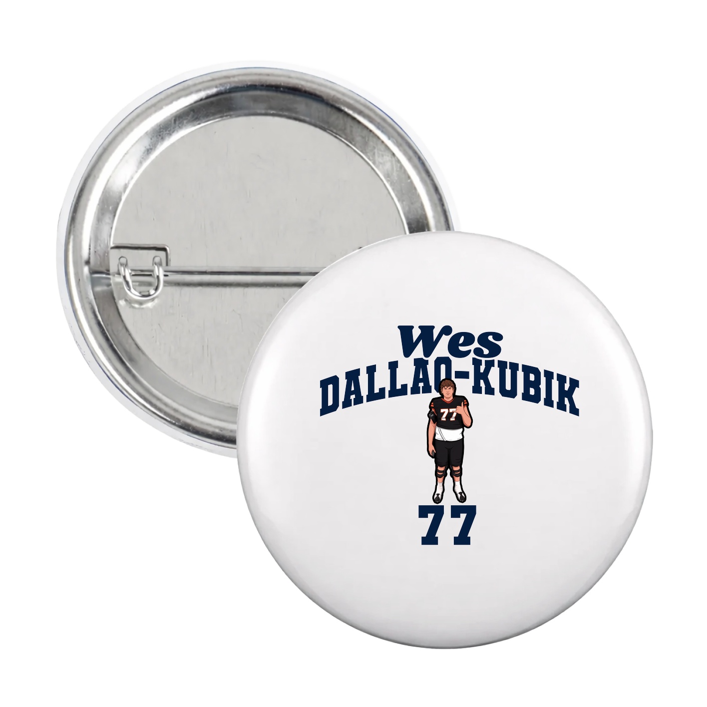 Game Day Button — Signature Arch in White
