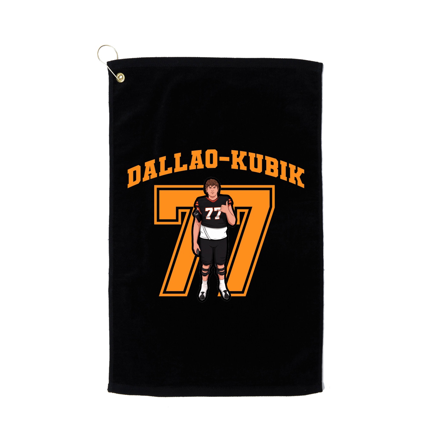Golf Towel — Number in Black