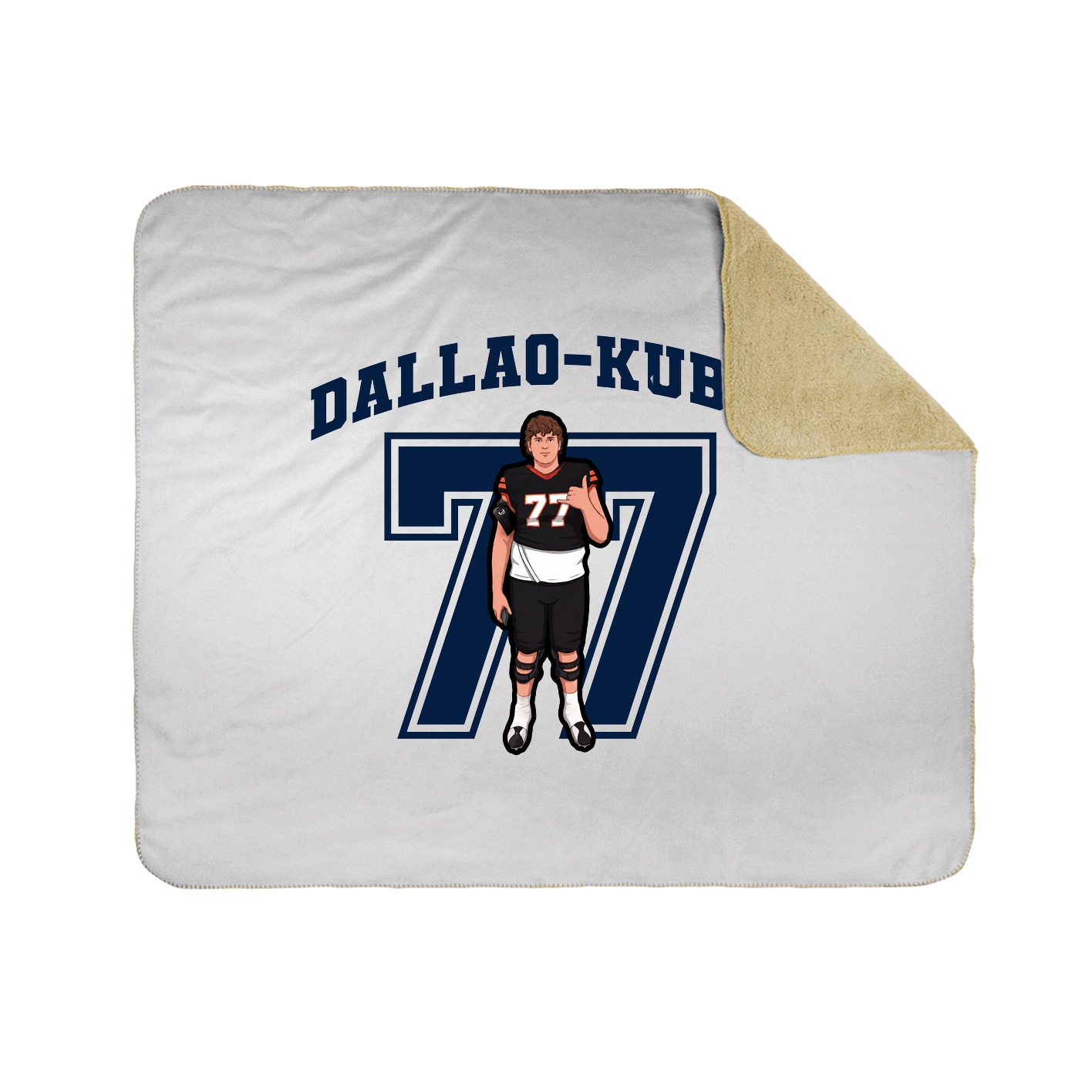 Throw Blanket — Number in White