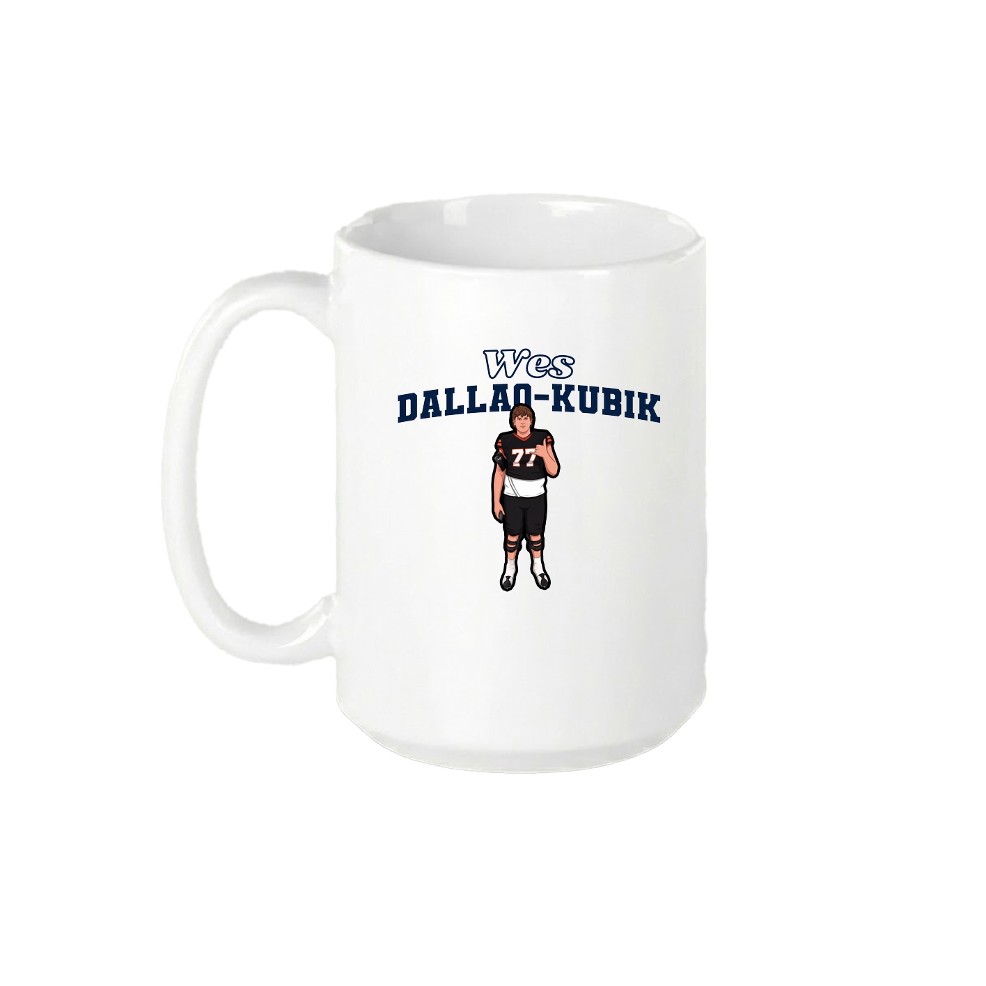 15oz Coffee Mug — Name Arch in White