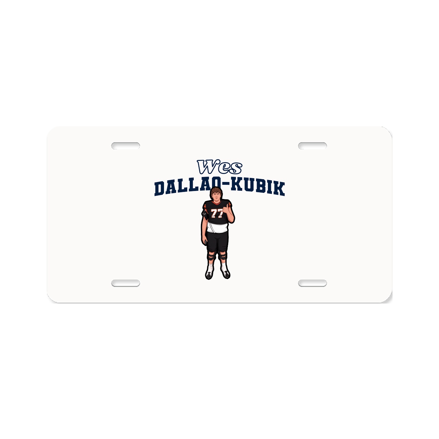 License Plate — Name Arch in Classic