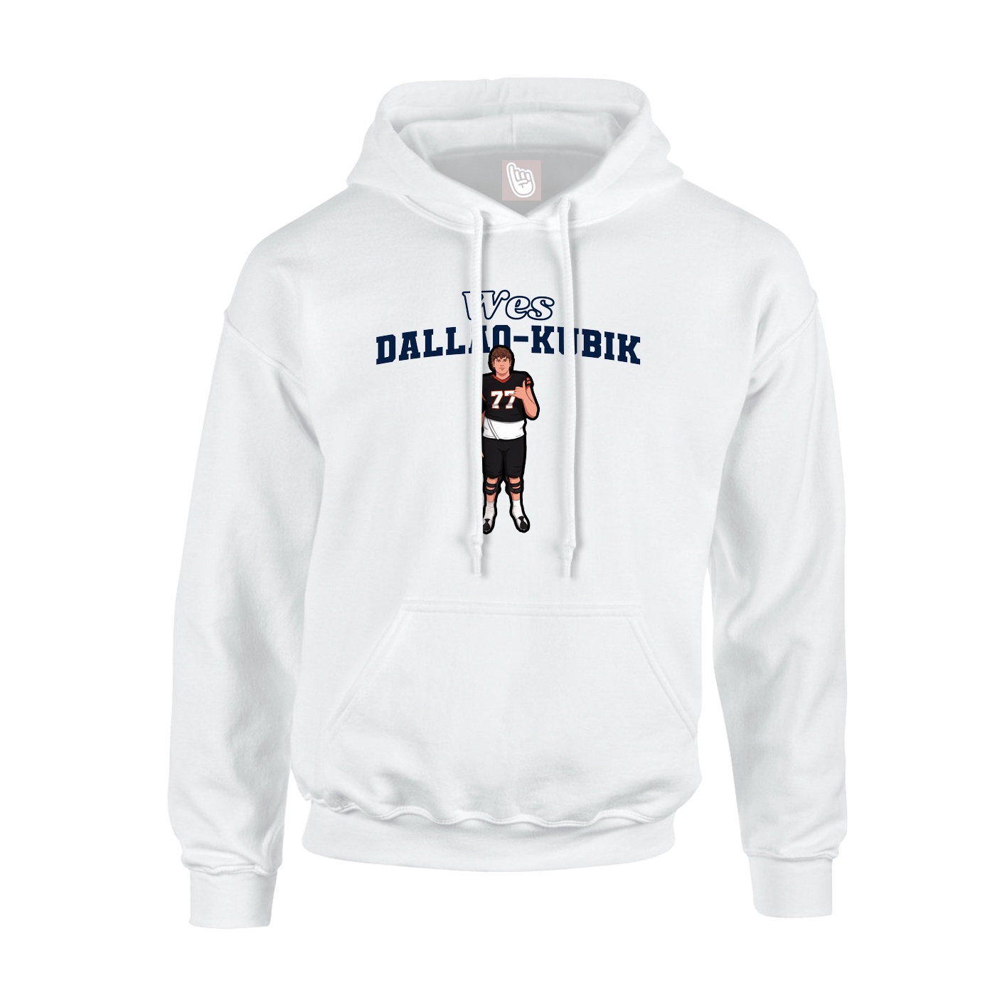 Hoodie — Name Arch in White