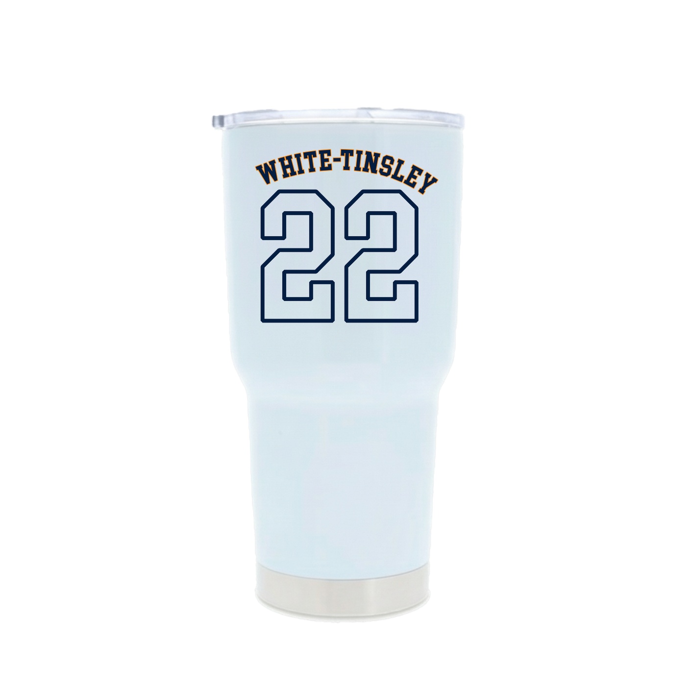 30oz Stainless Steel Tumbler — Shirsey Arch in White