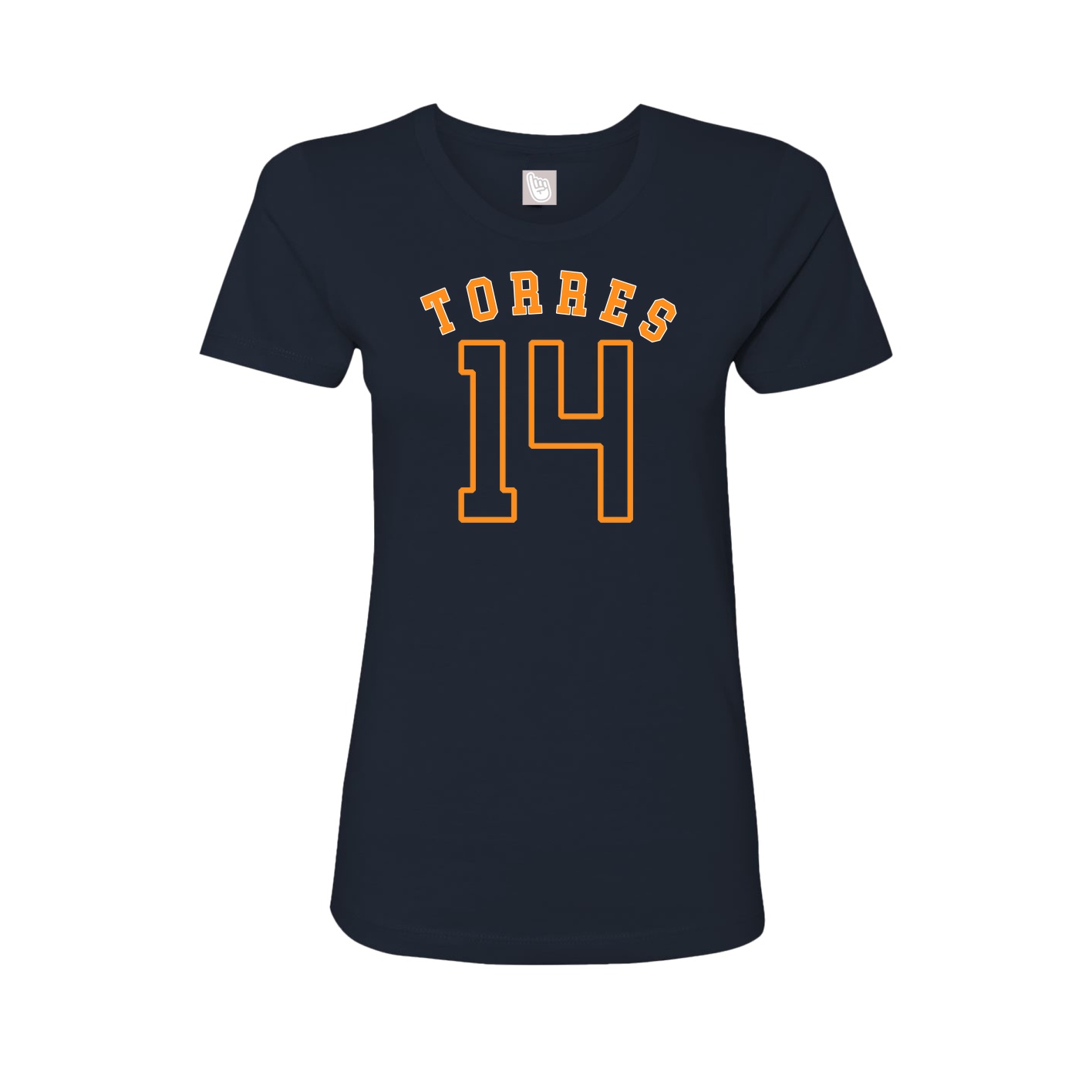 Fitted Women's Tee — Shirsey Arch in Navy