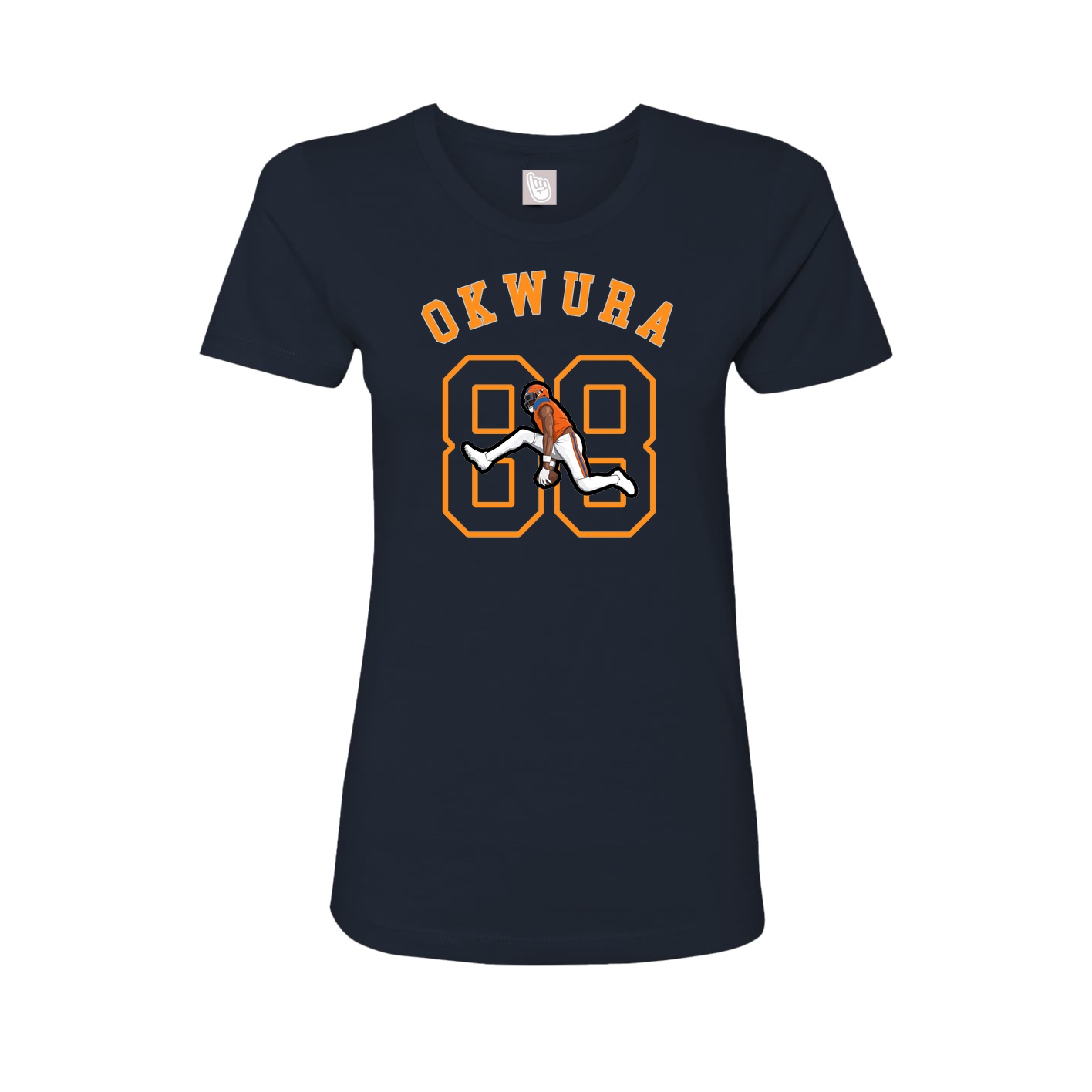 Fitted Women's Tee — Shirsey Arch in Navy