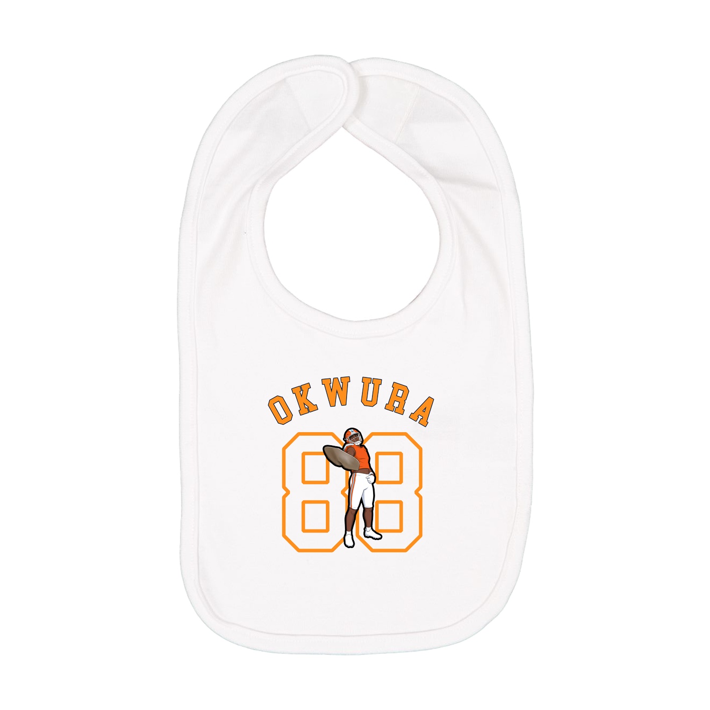 Infant Bib — Shirsey Arch in White