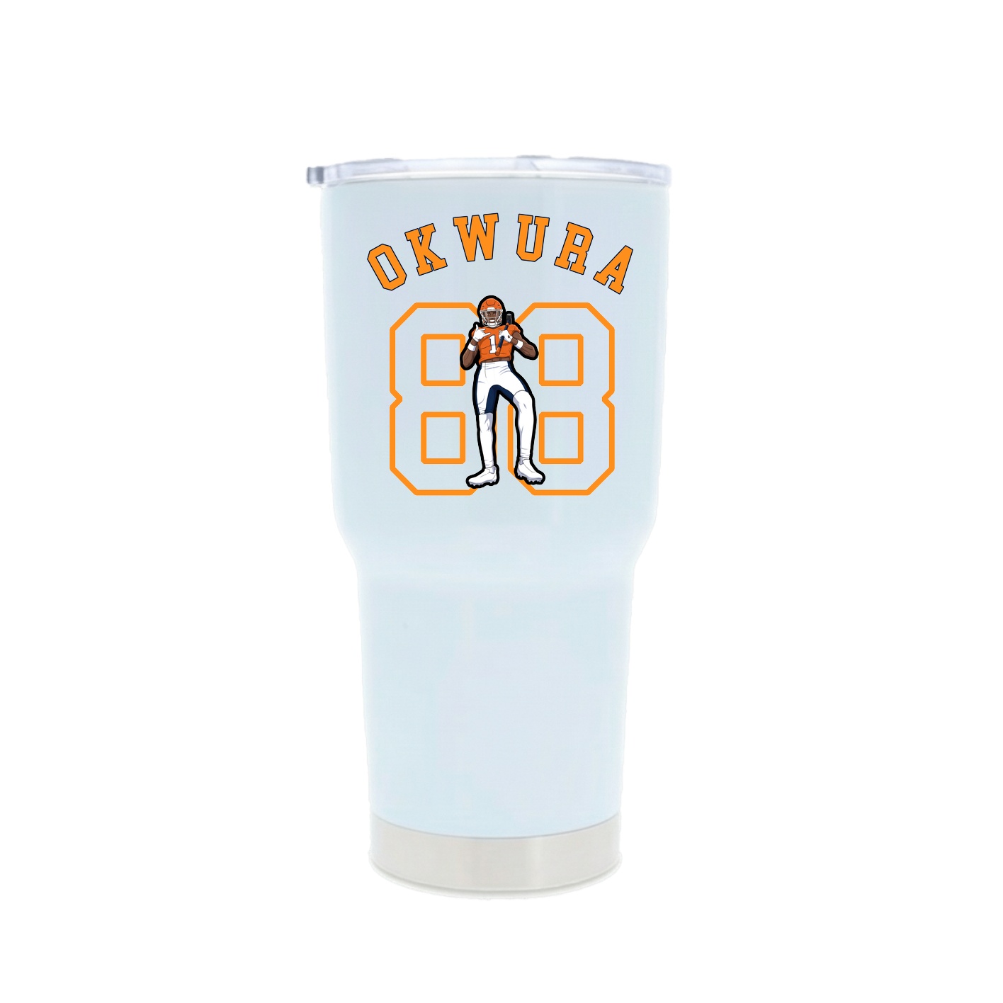 30oz Stainless Steel Tumbler — Shirsey Arch in White
