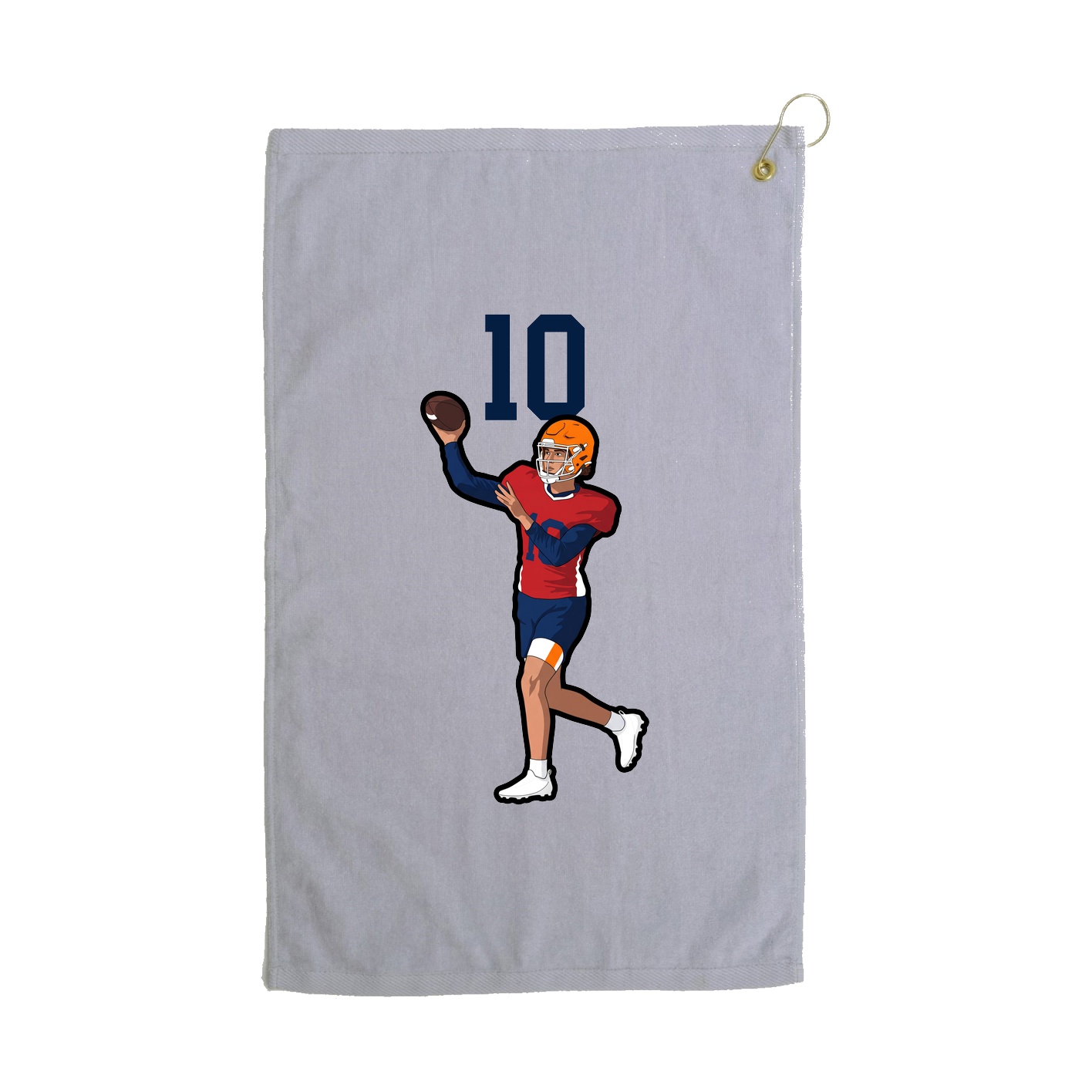 Golf Towel — Number Top in Grey