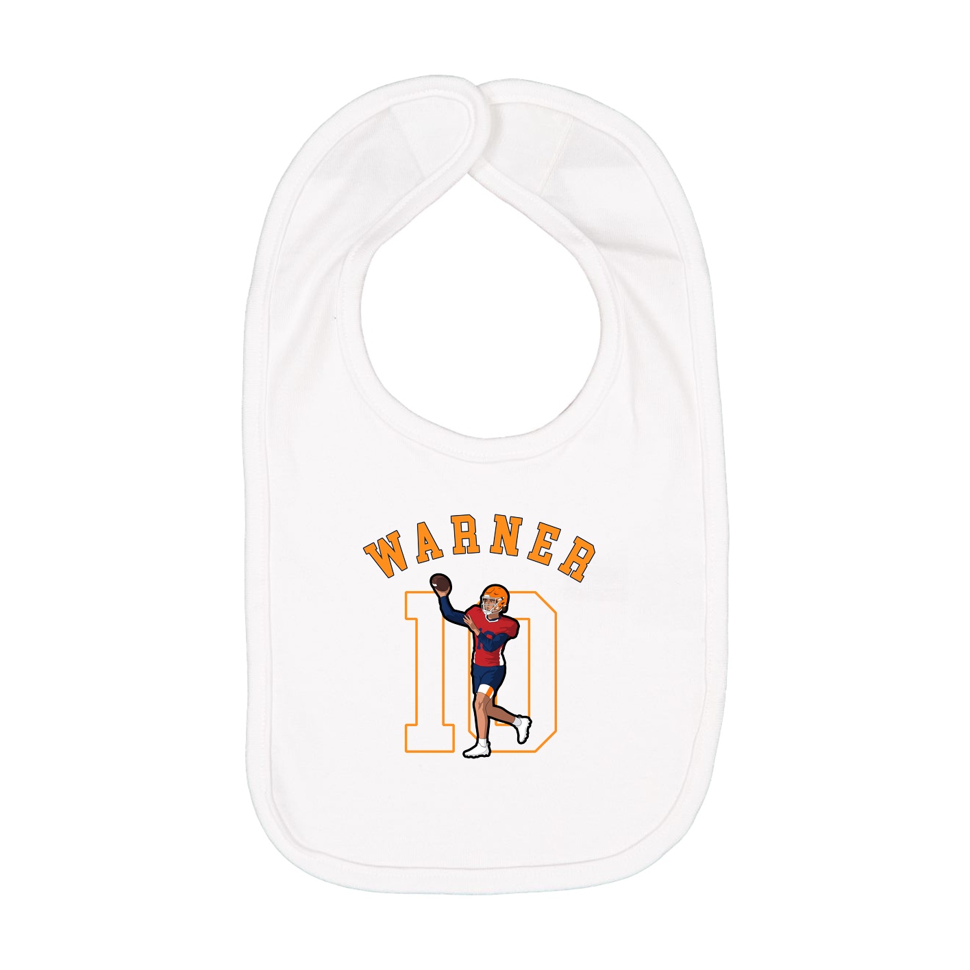 Infant Bib — Shirsey Arch in White