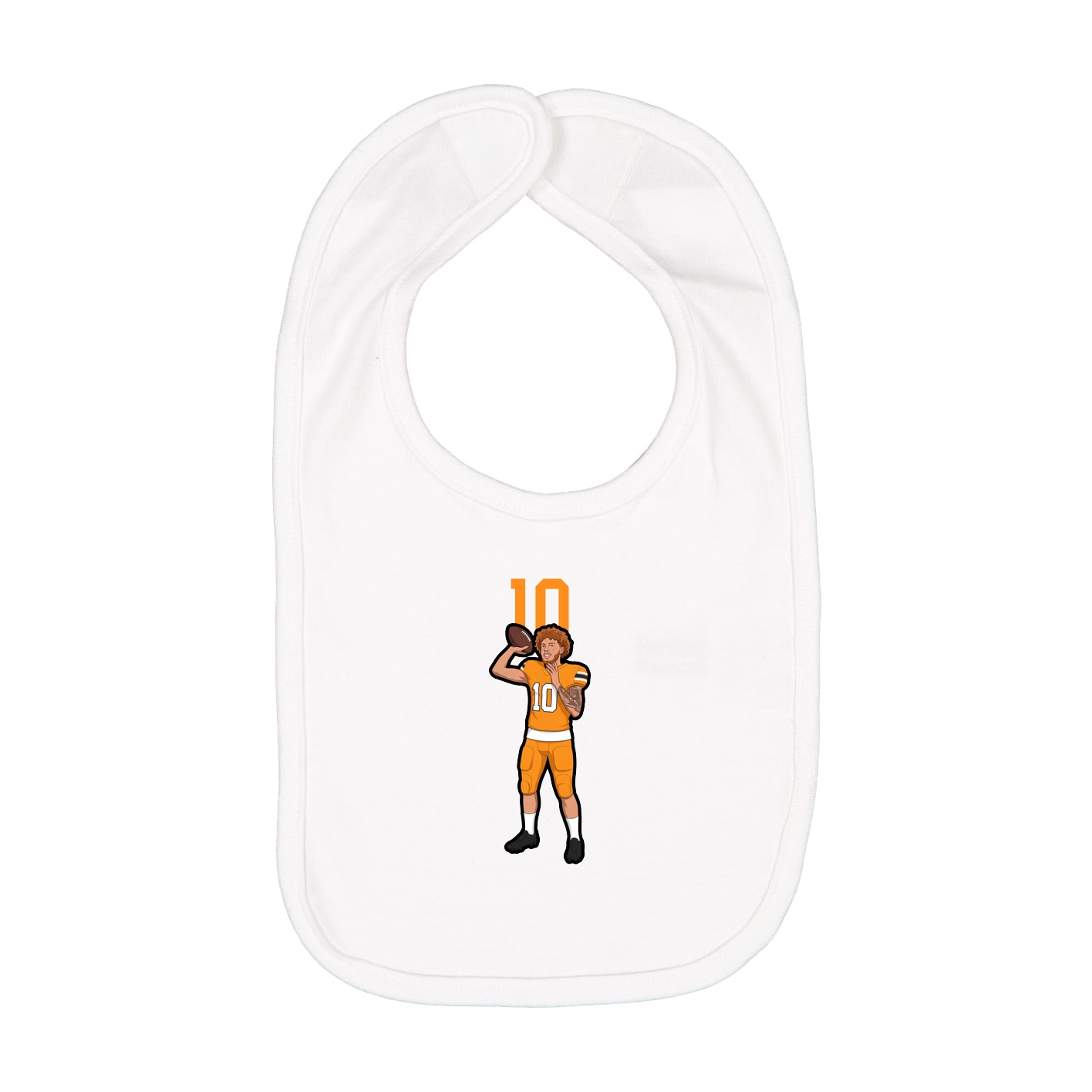 Infant Bib — Number Top in White