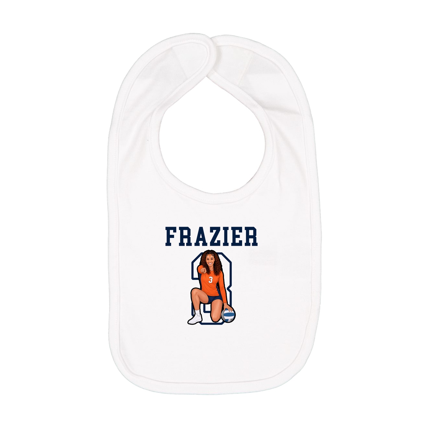 Infant Bib — Shirsey in White