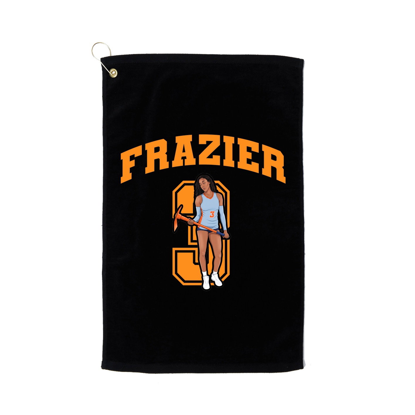 Golf Towel — Number in Black