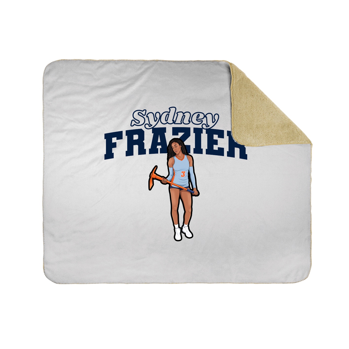 Throw Blanket — Name Arch in White