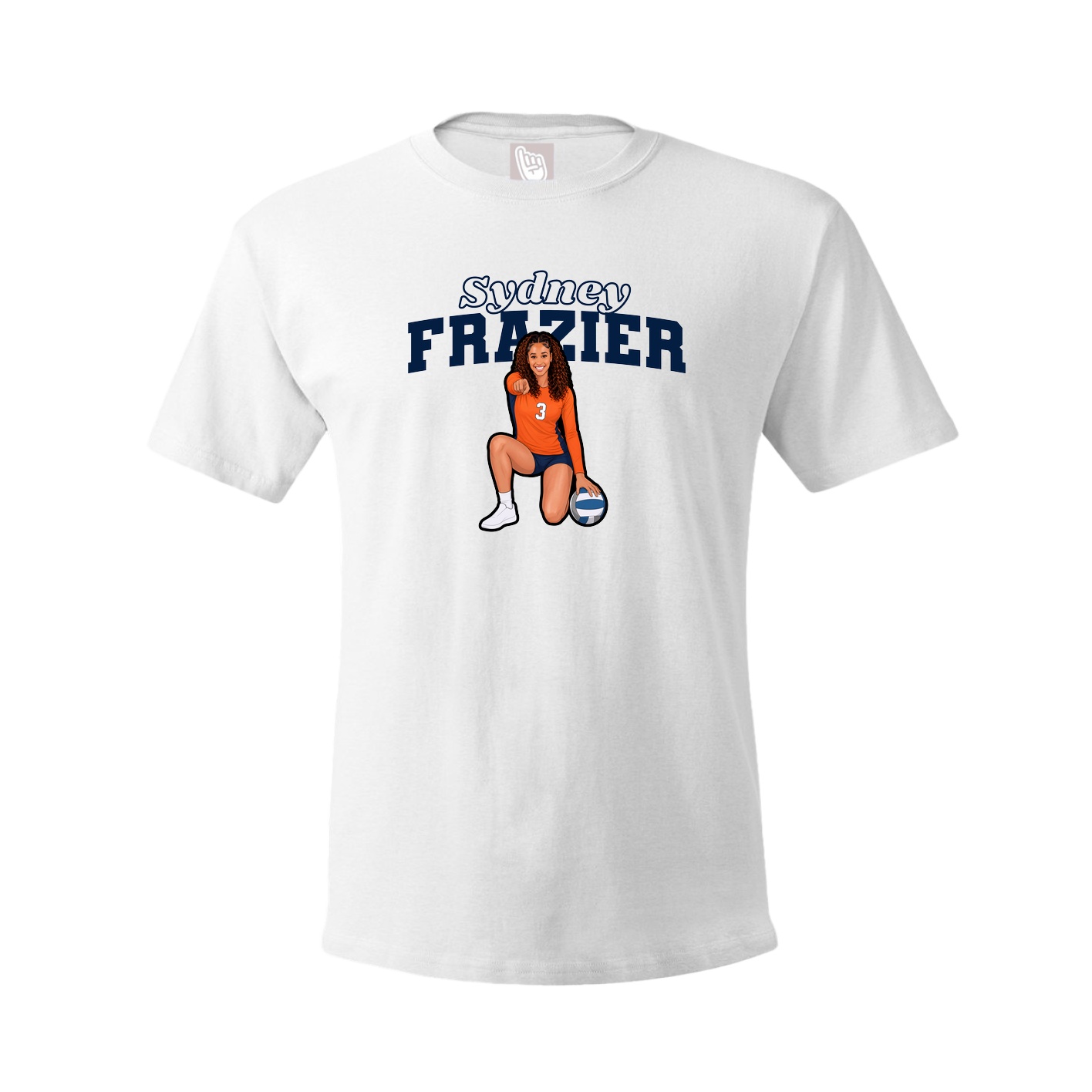 Youth Tee — Name Arch in White
