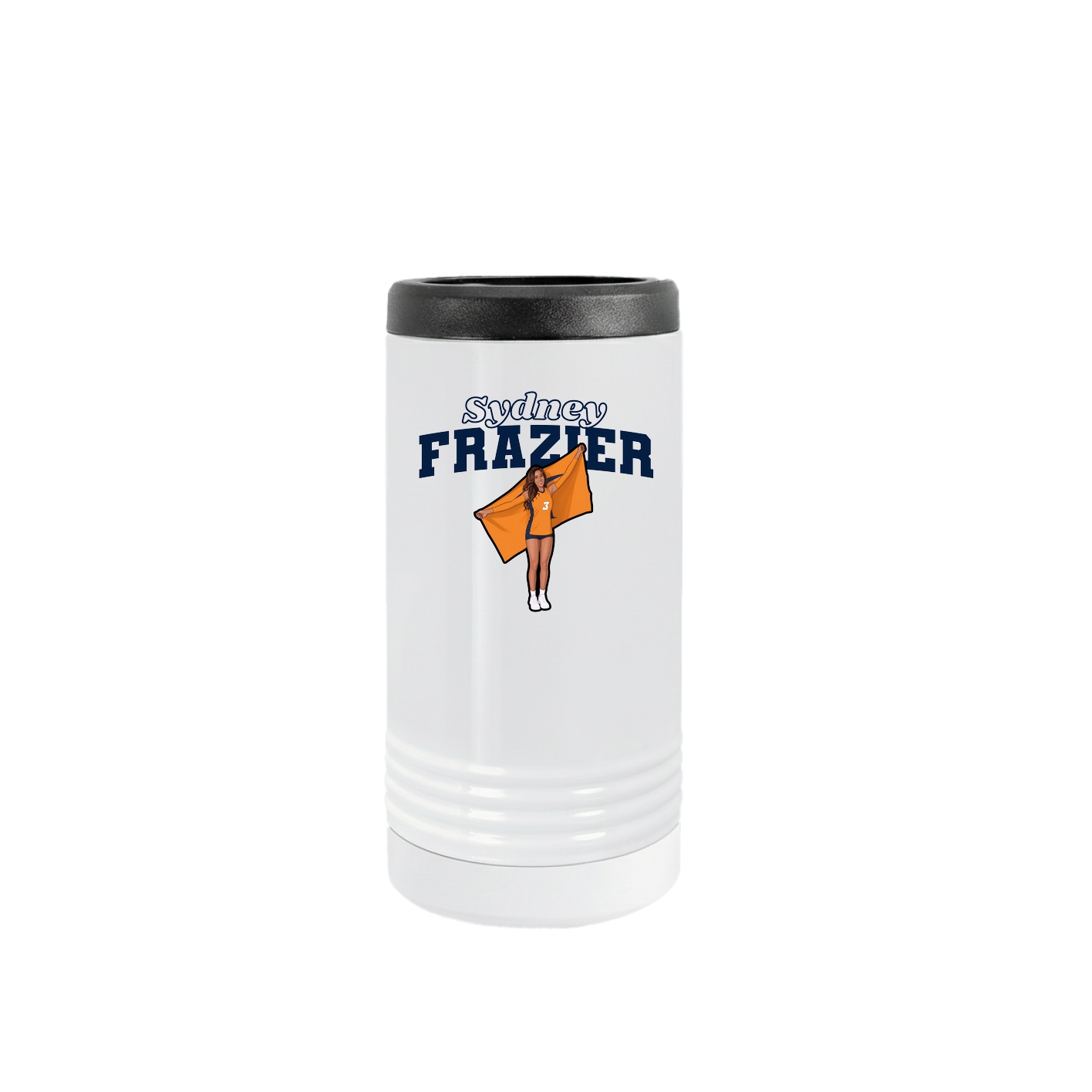 Slim Beverage Holder — Name Arch in White