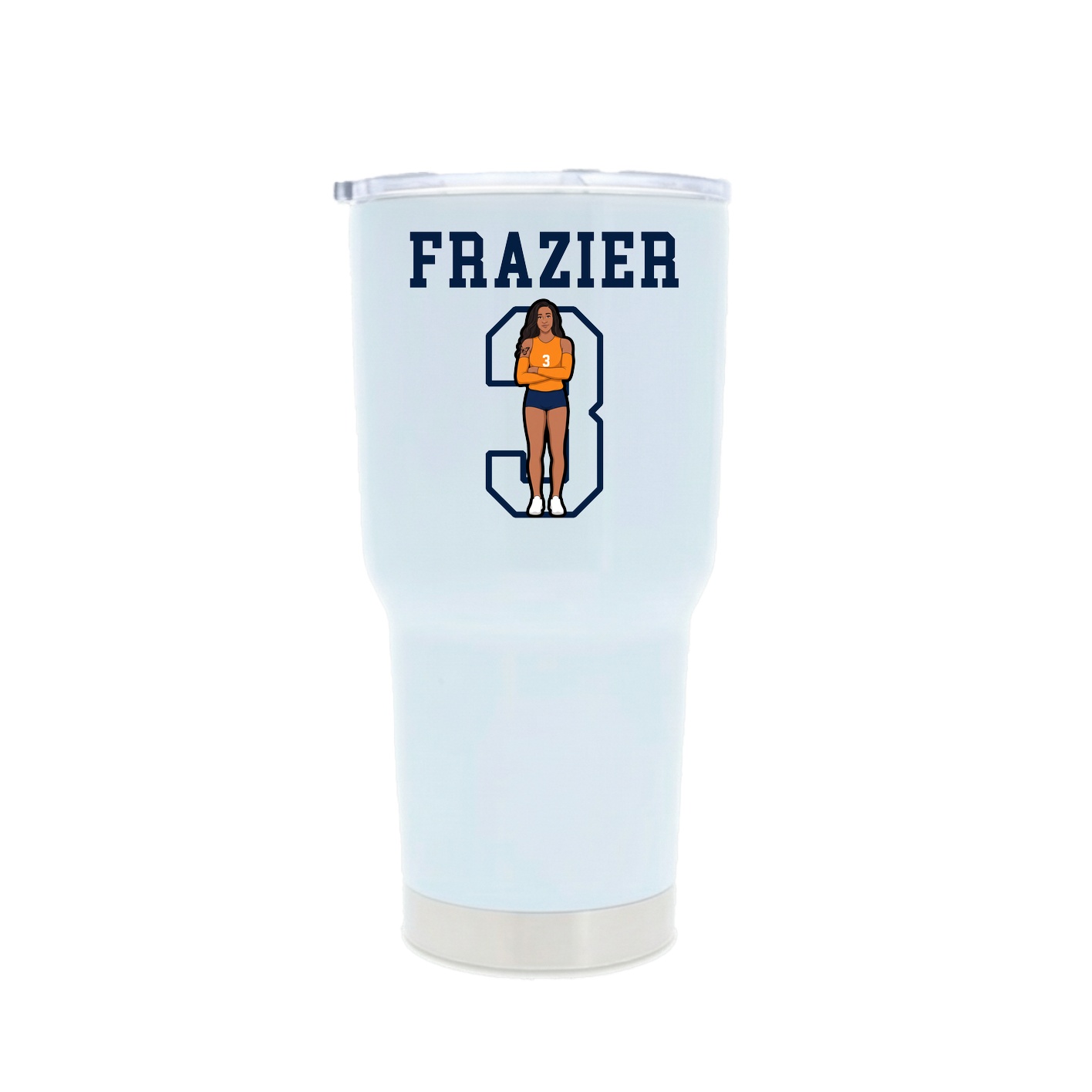 30oz Stainless Steel Tumbler — Shirsey in White