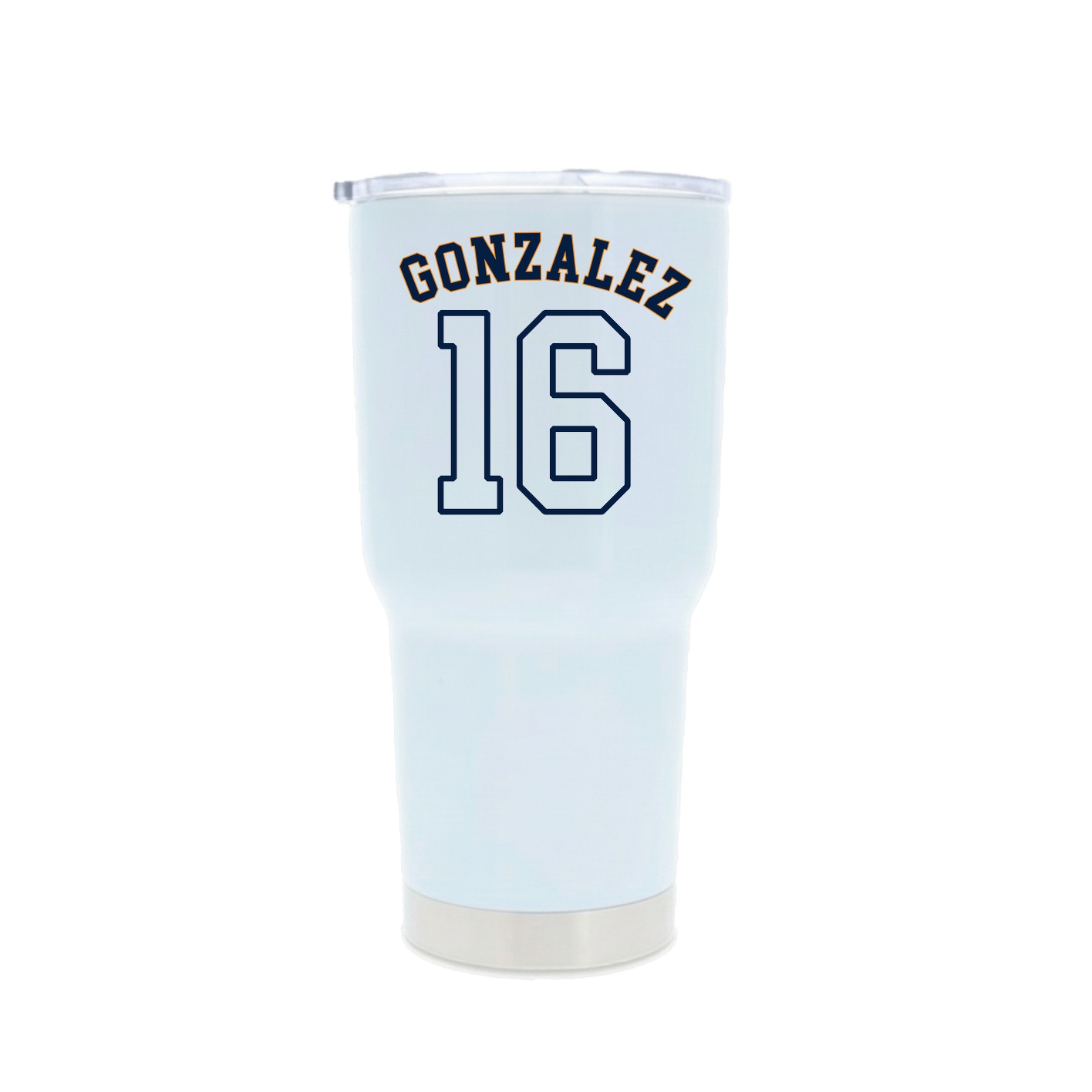 30oz Stainless Steel Tumbler — Shirsey Arch in White