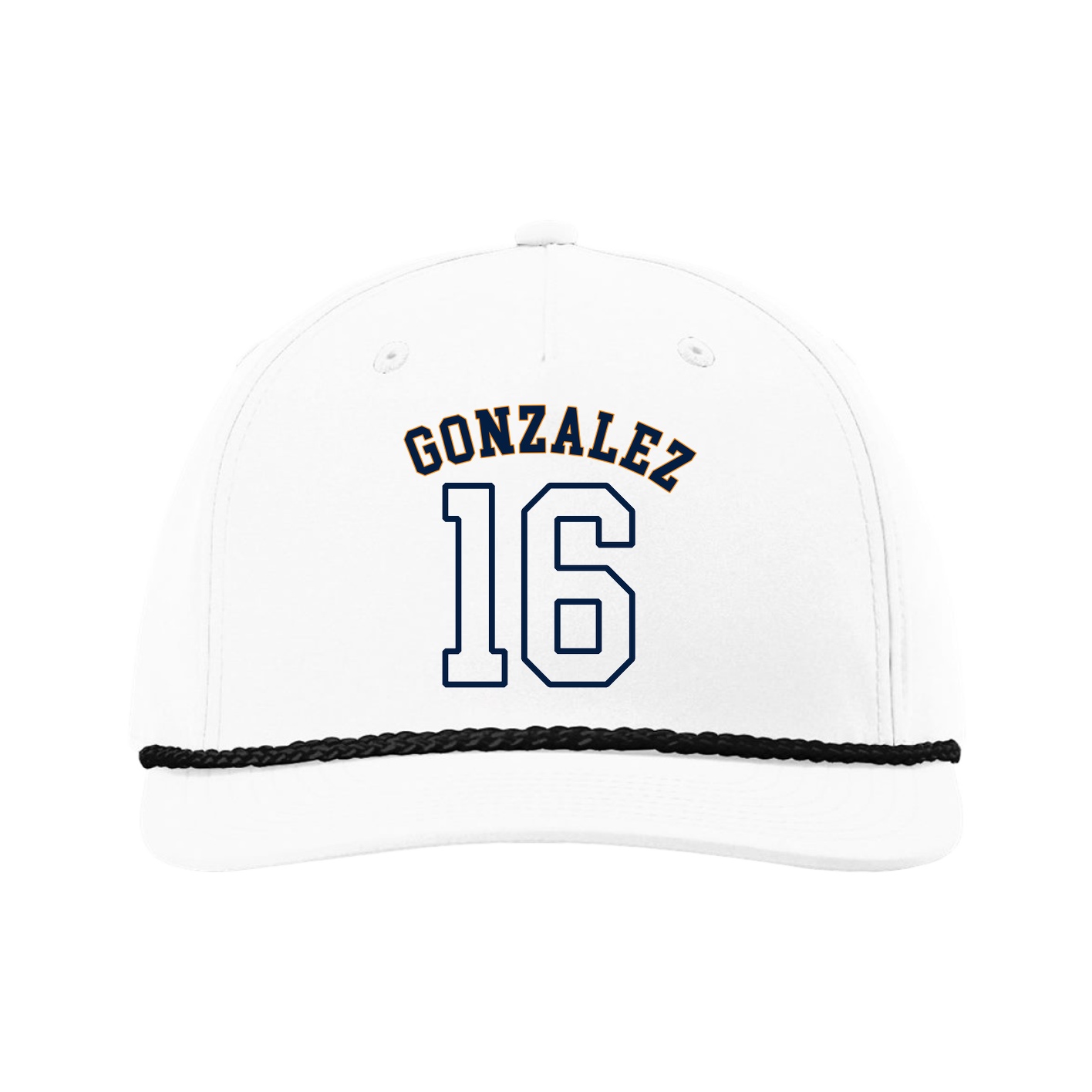 Five-Panel Classic Rope Cap — Shirsey Arch in White
