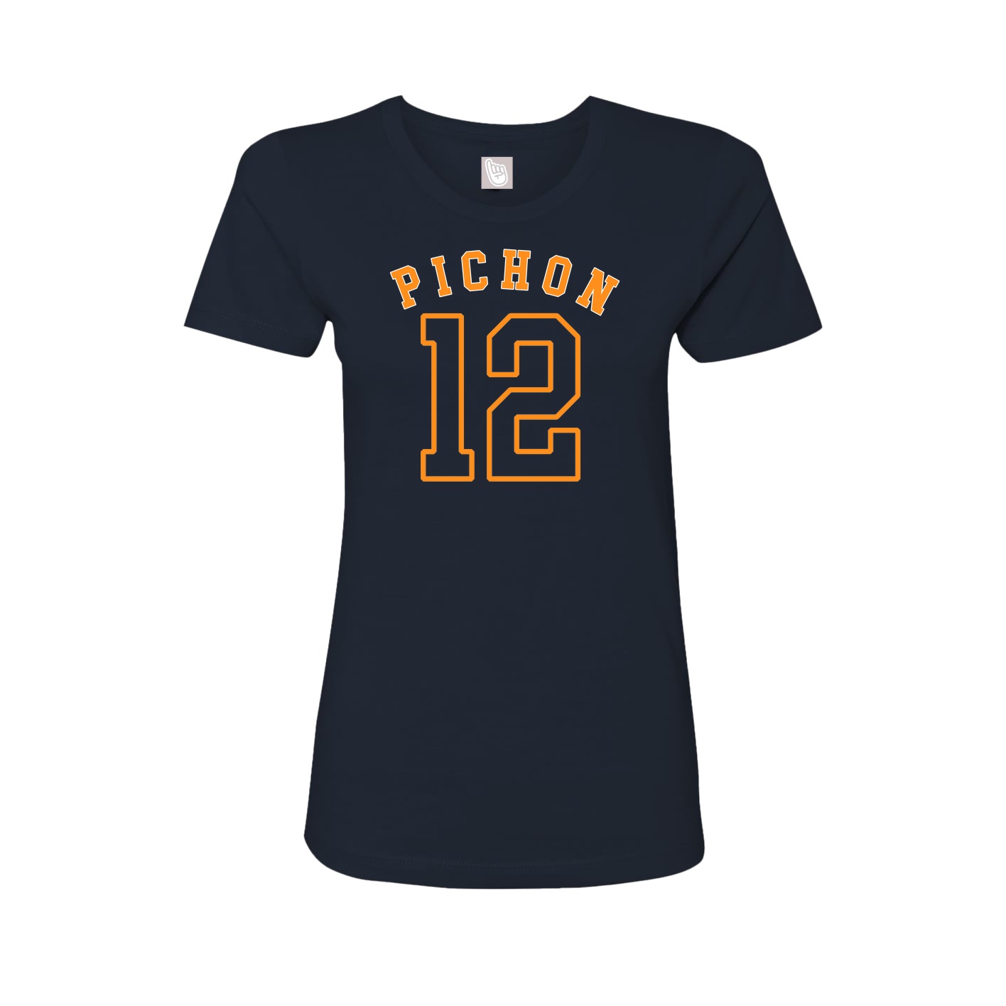 Fitted Women's Tee — Shirsey Arch in Navy