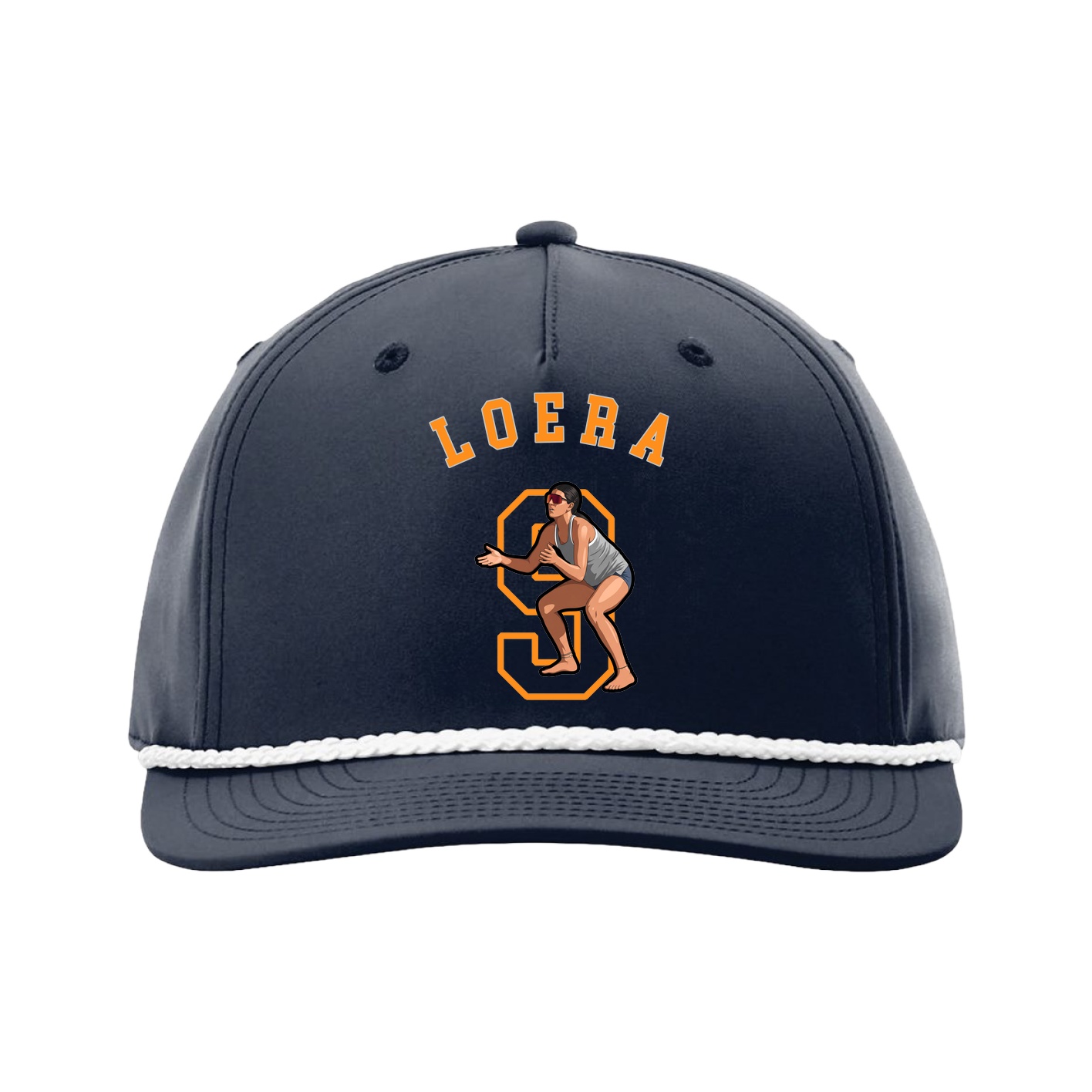 Five-Panel Classic Rope Cap — Shirsey Arch in Navy