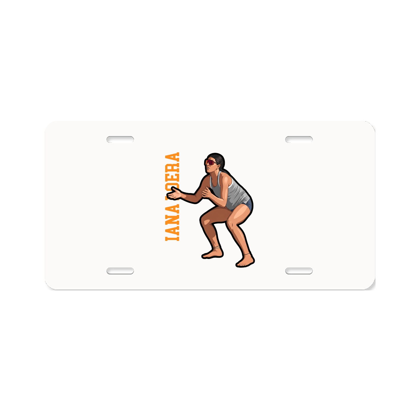 License Plate — Name Vertical in Classic