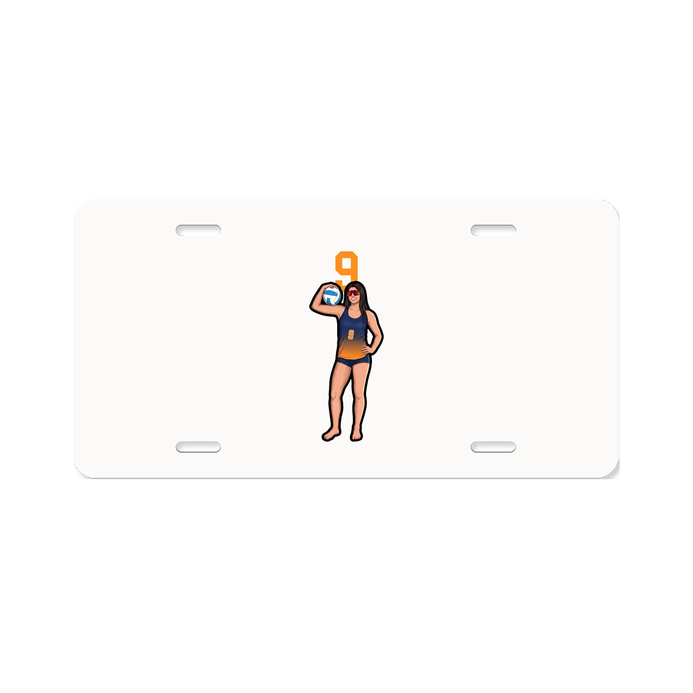 License Plate — Number Top in Classic