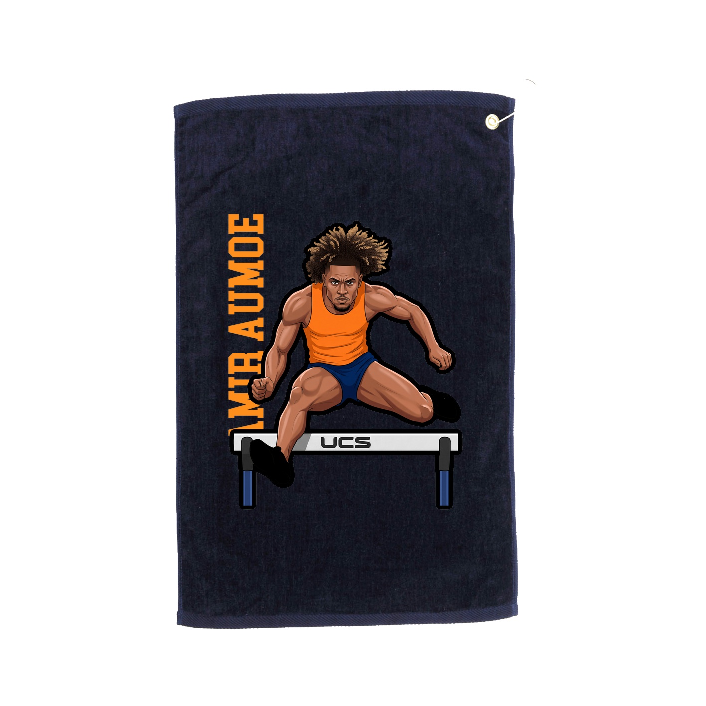 Golf Towel — Name Vertical in Navy