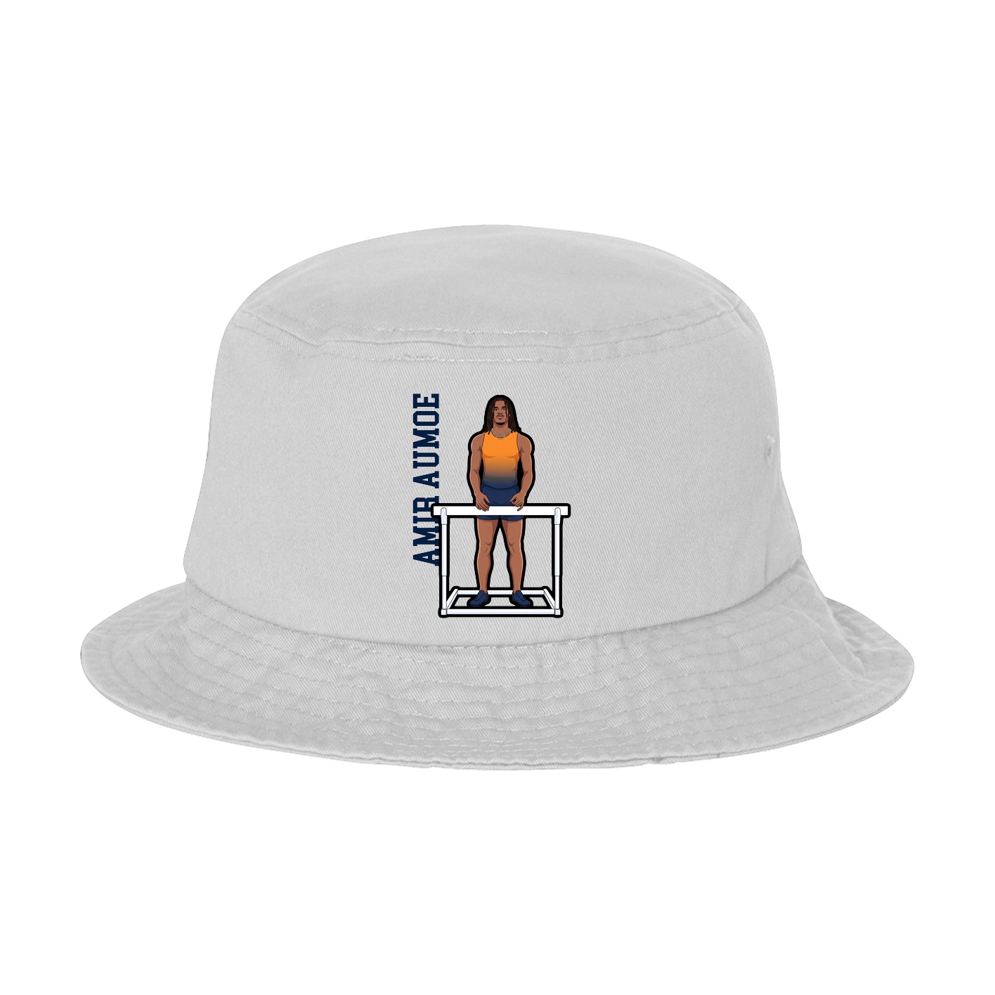 Bucket Cap — Name Vertical in White