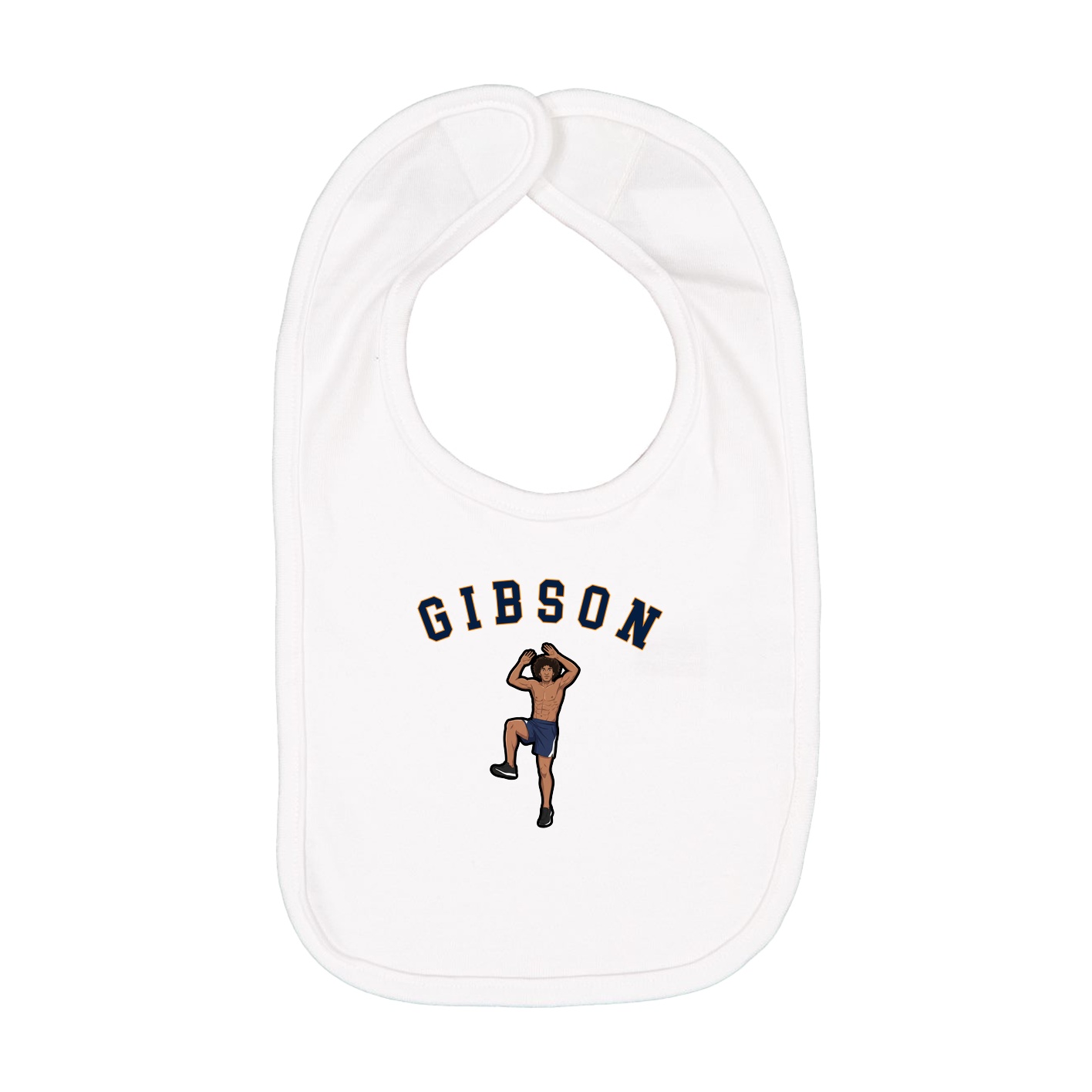 Infant Bib — Shirsey Arch in White