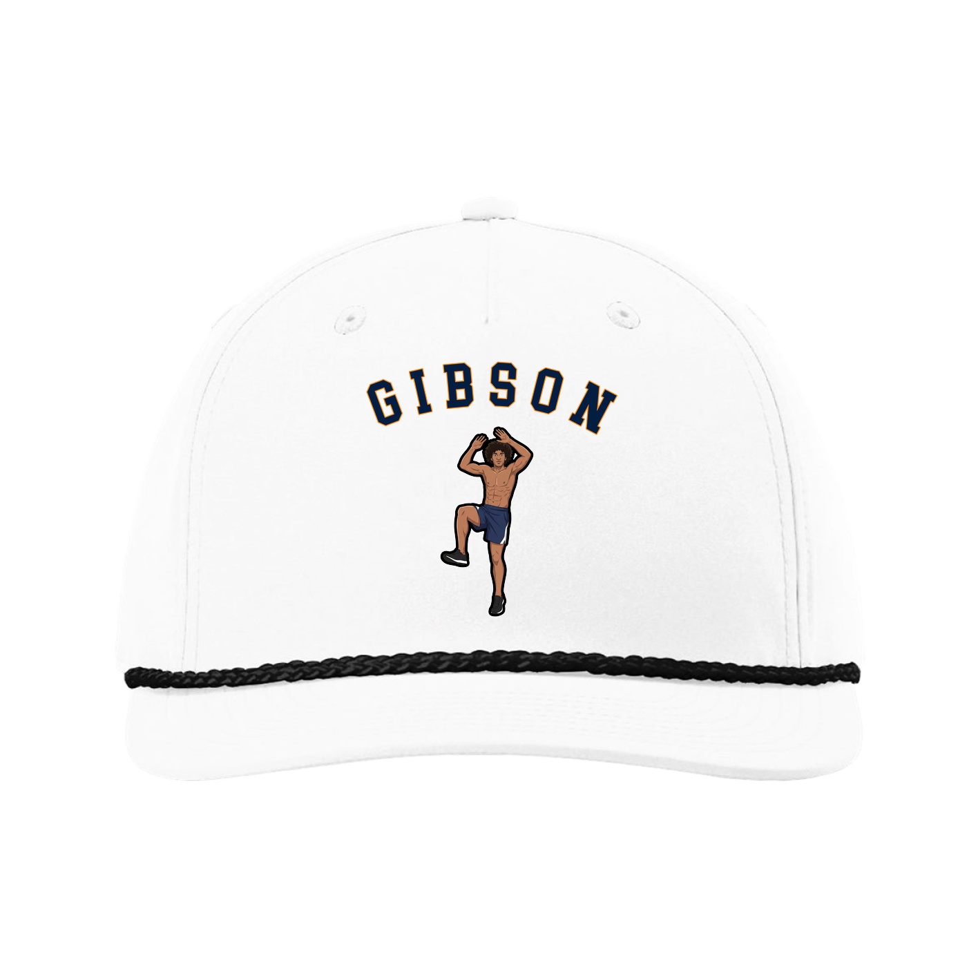 Five-Panel Classic Rope Cap — Shirsey Arch in White